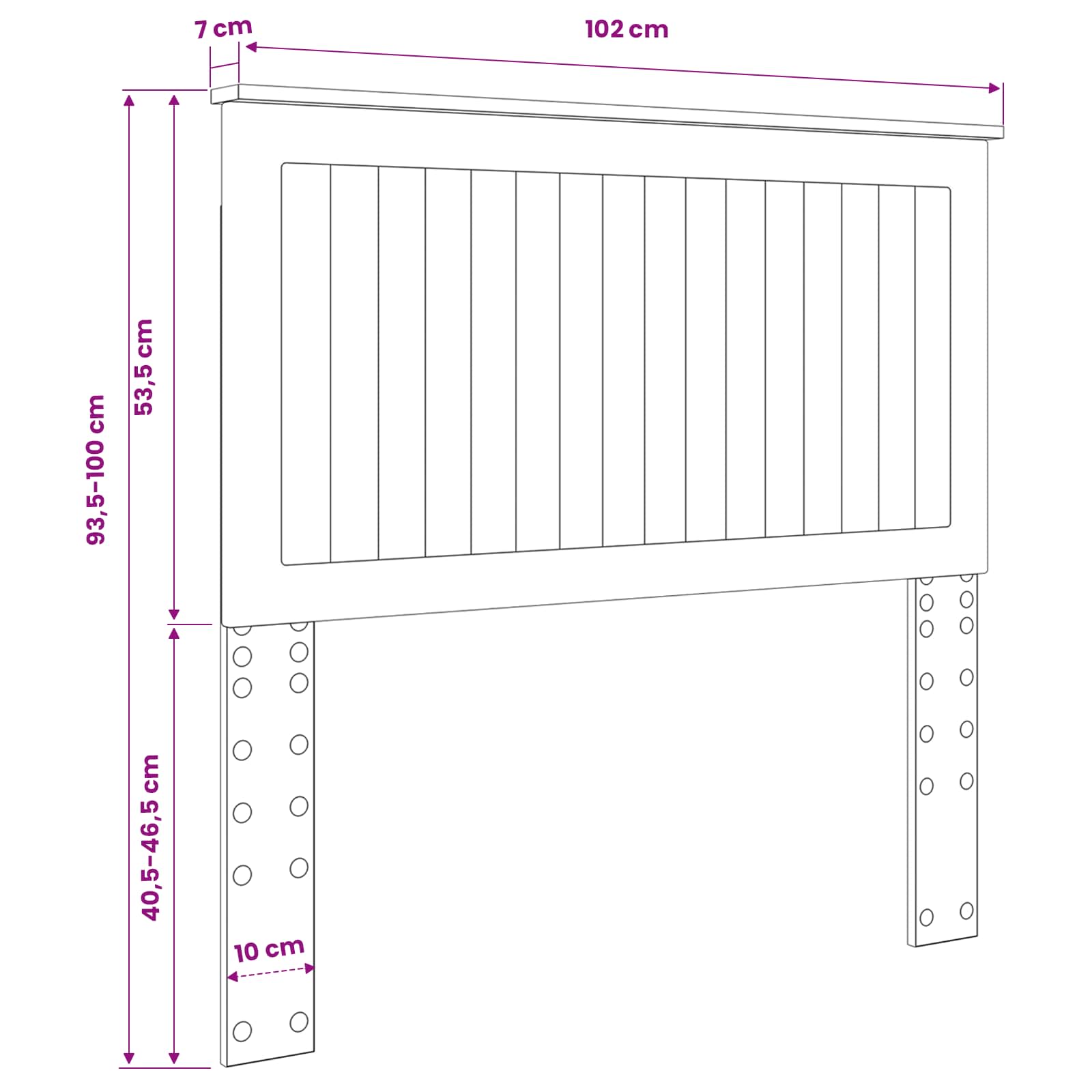 Tête de lit Gris béton 100 cm Bois d'ingénierie - XIOS