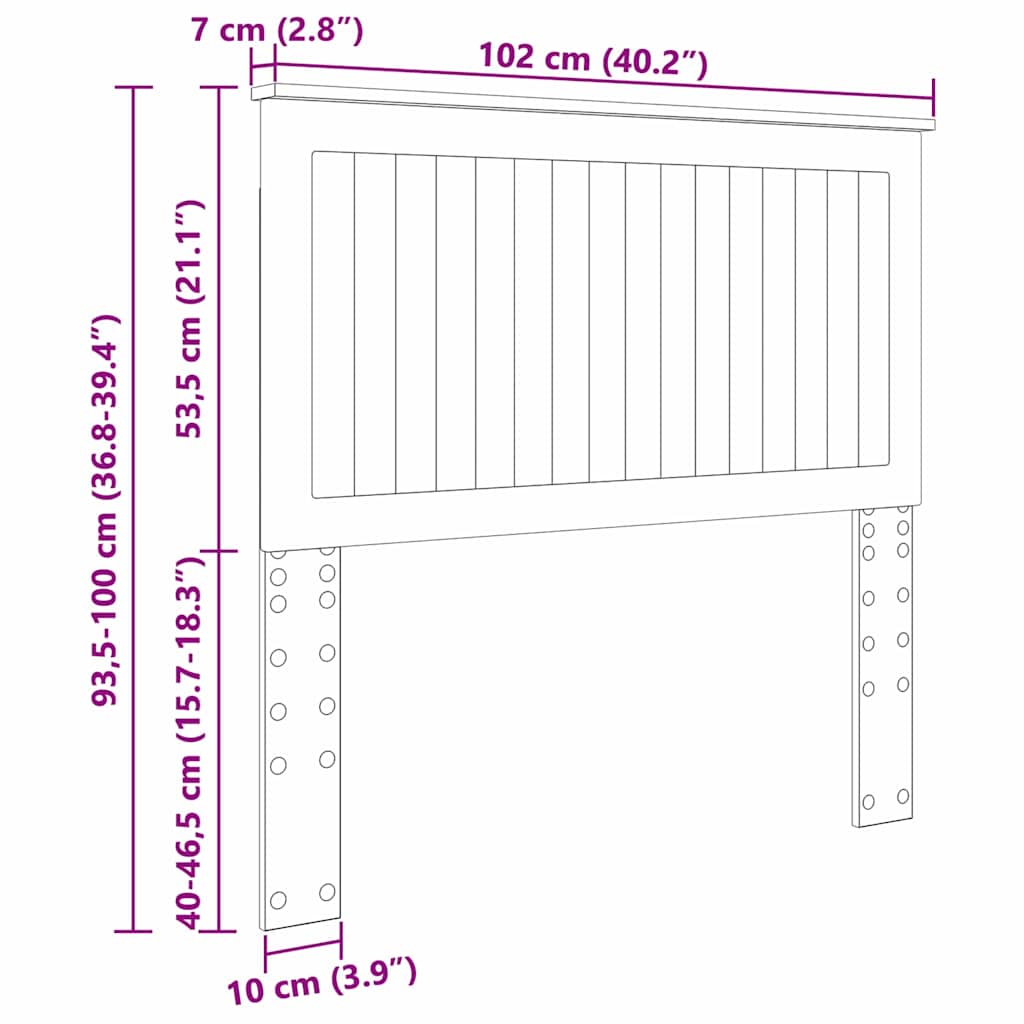 Tête de lit Bois Ancien 100 cm Bois d'ingénierie - XIOS