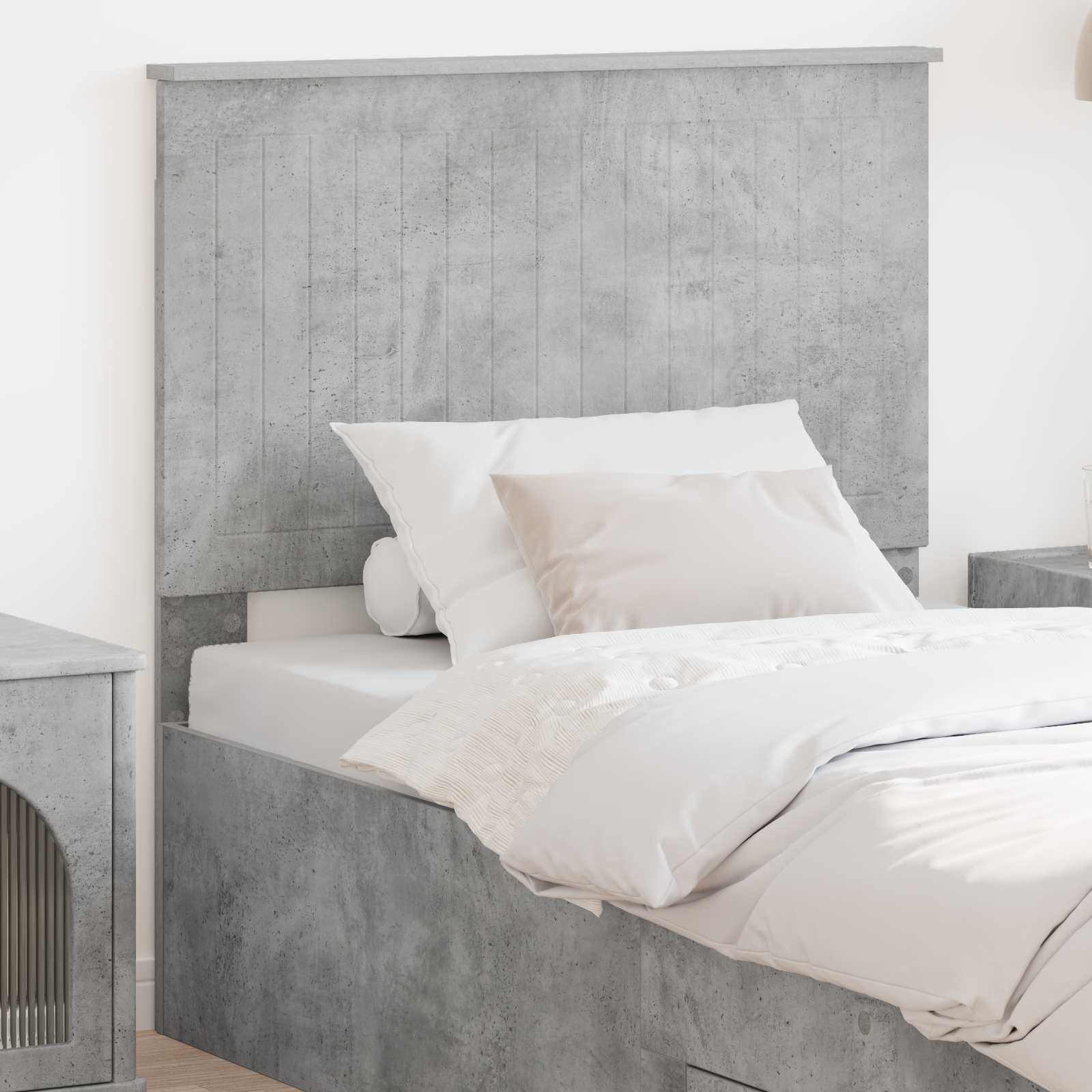 Tête de lit avec tête de lit Gris béton 90 cm Bois d'ingénierie - XIOS
