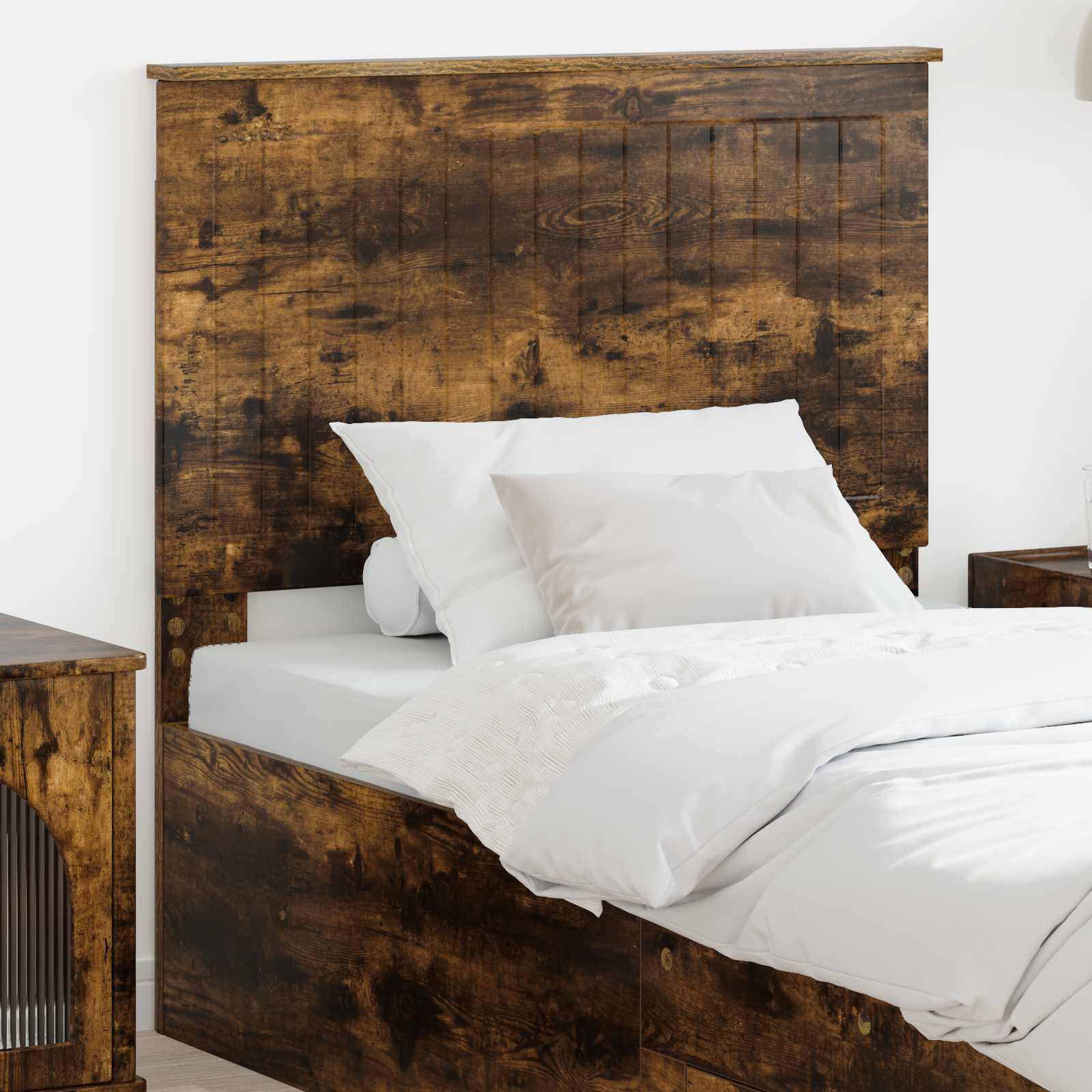 Tête de lit avec tête de lit Chêne fumé 90 cm Bois d'ingénierie - XIOS