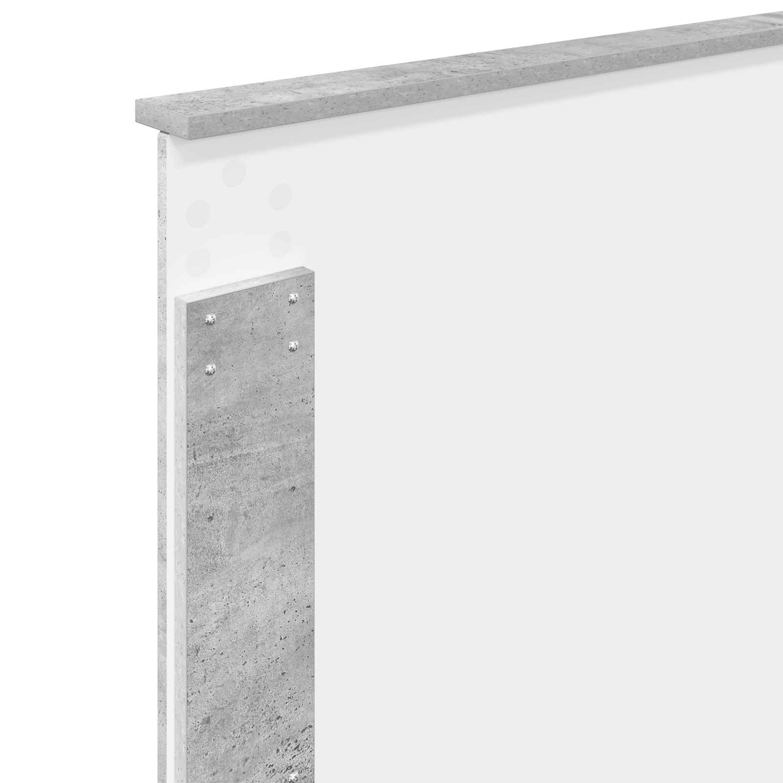 Tête de lit avec tête de lit Gris béton 75 cm Bois d'ingénierie - XIOS