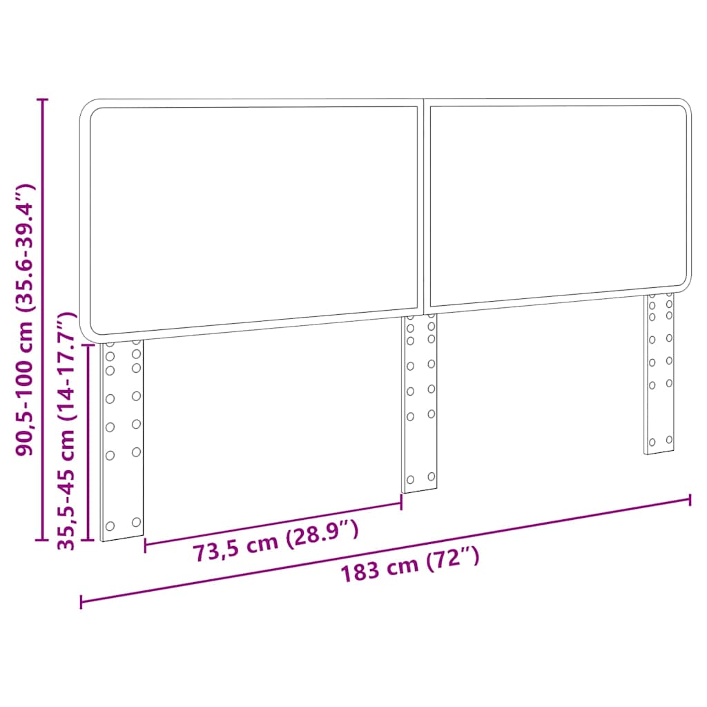 Tête de lit Chêne brun 180 cm Bois d'ingénierie - XIOS