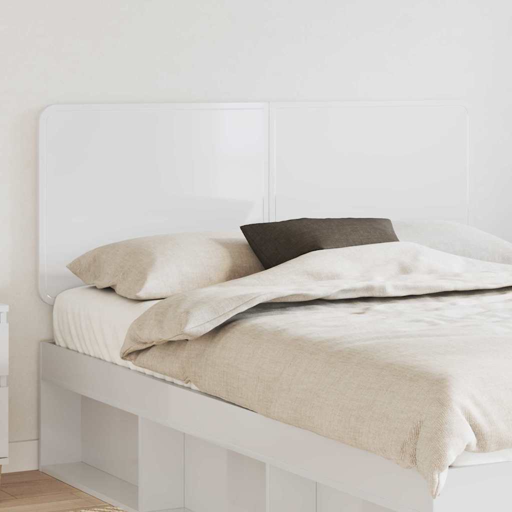 Tête de lit Blanc Brillant 160 cm Bois d'ingénierie - XIOS