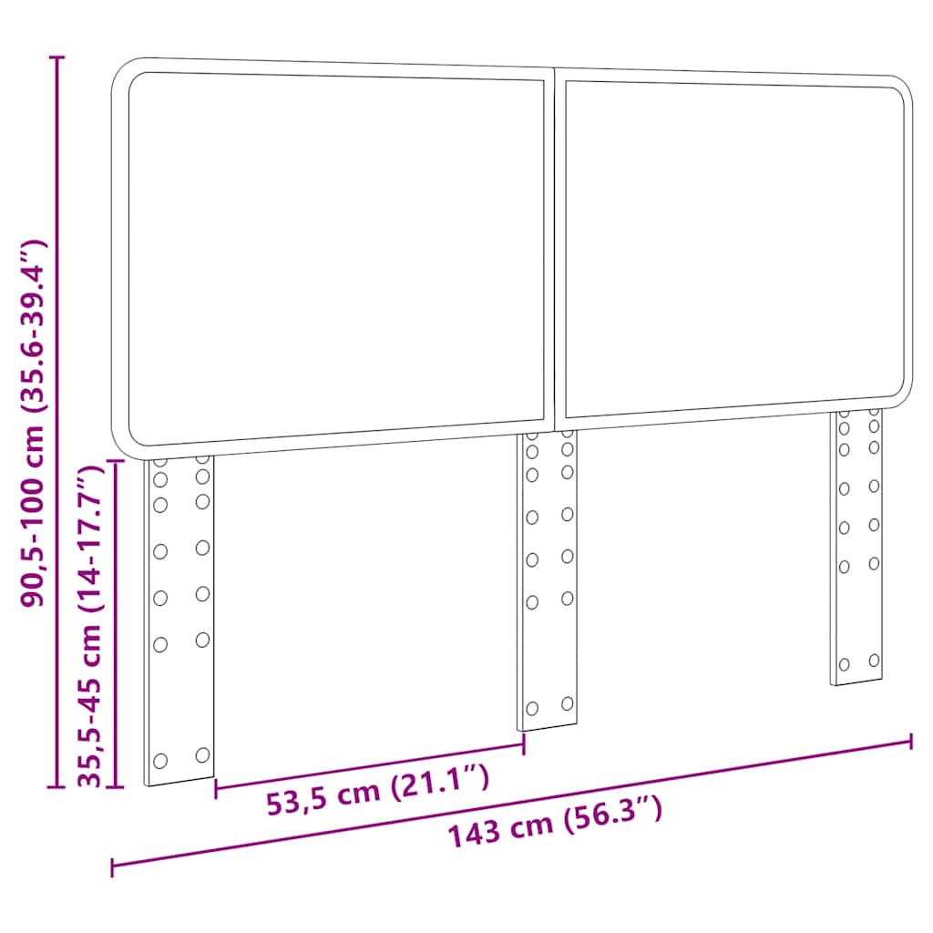Tête de lit Chêne artisanal 140 cm Bois d'ingénierie - XIOS