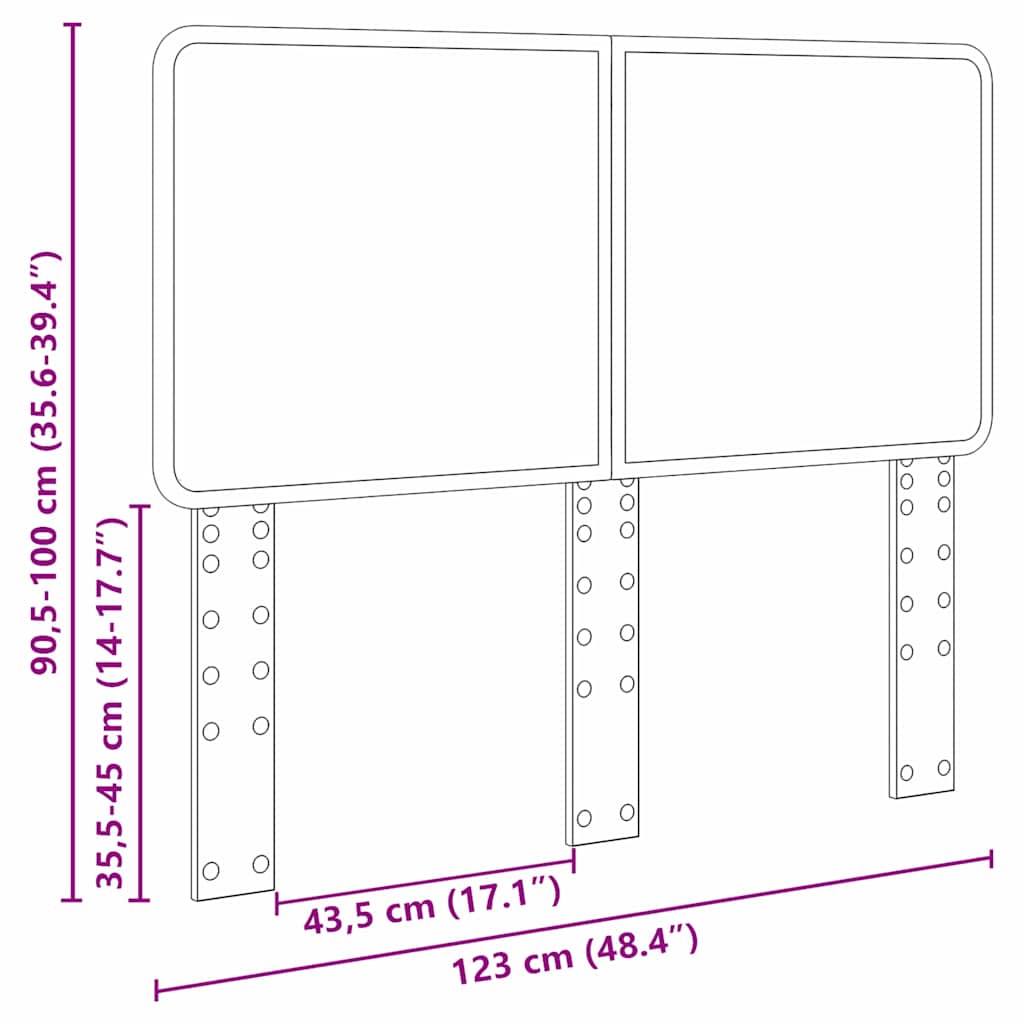 Tête de lit Chêne artisanal 120 cm Bois d'ingénierie - XIOS