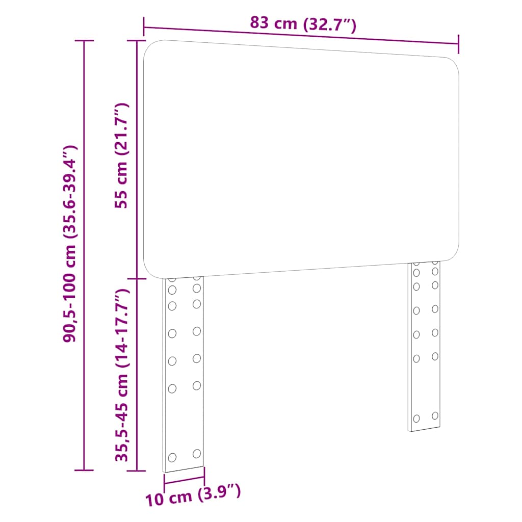 Tête de lit avec tête de lit Chêne fumé 80 cm Bois d'ingénierie - XIOS