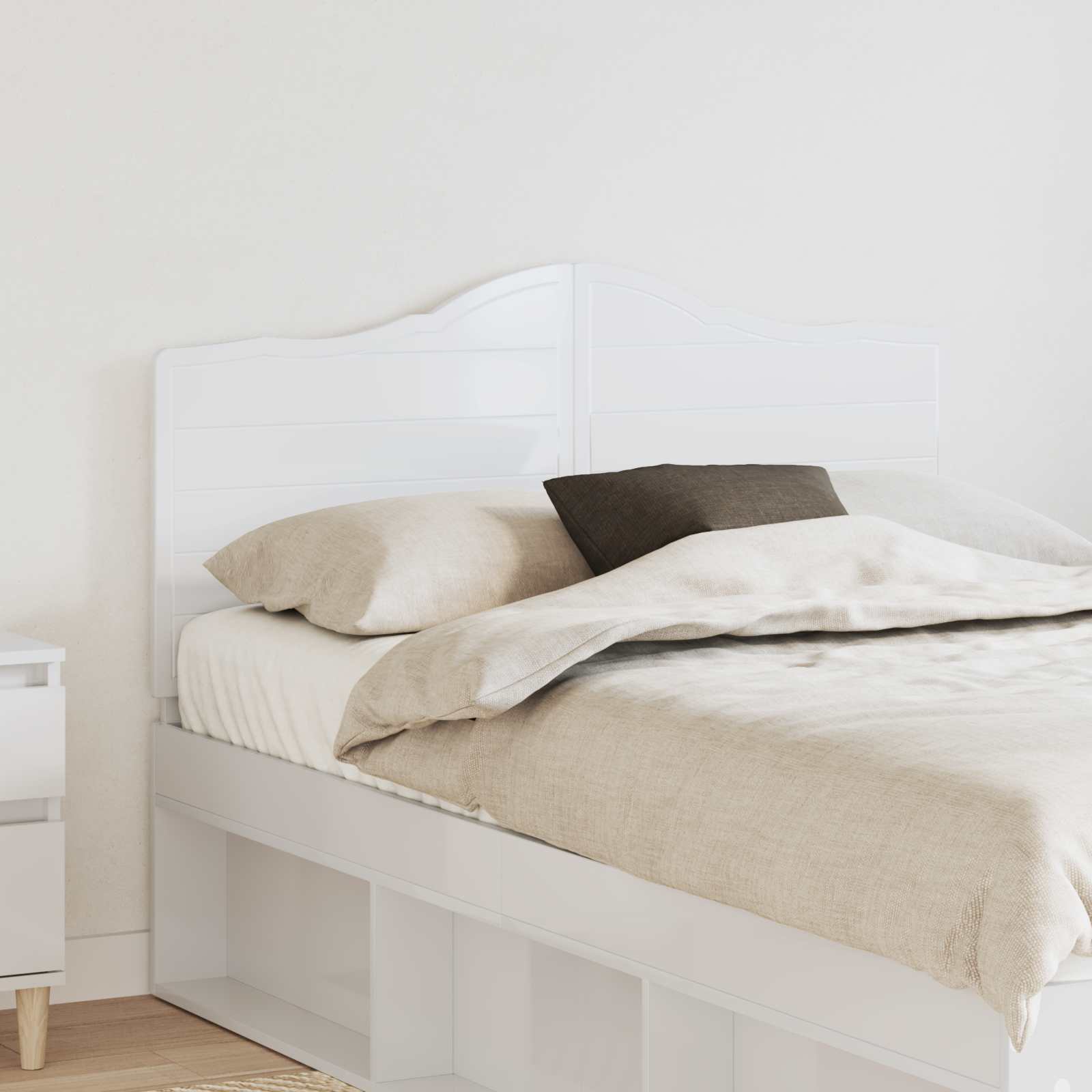 Tête de lit Blanc Brillant Bois d'ingénierie - XIOS