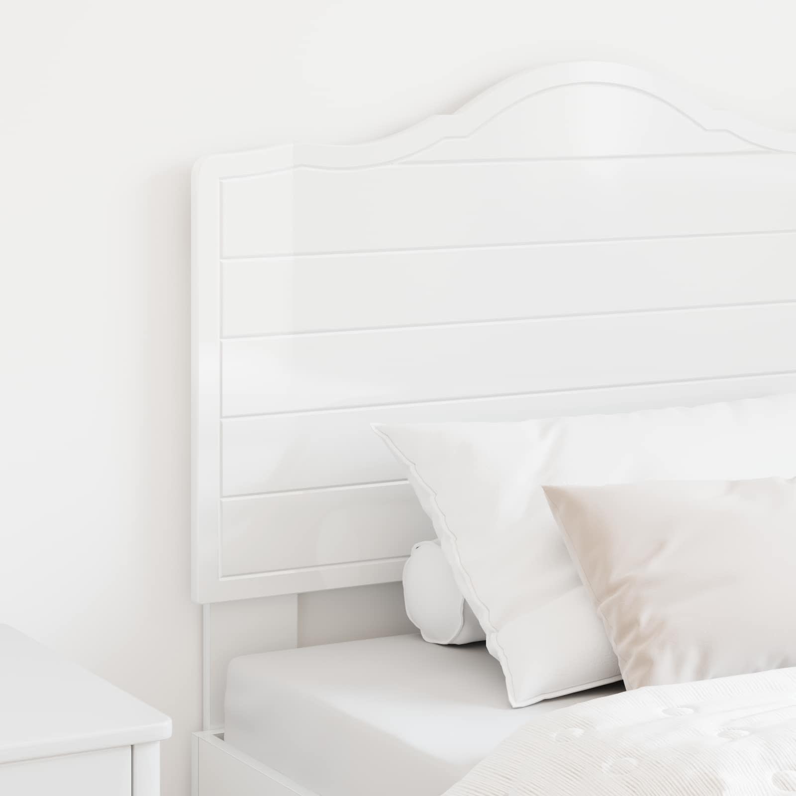 Tête de lit Blanc Brillant Bois d'ingénierie - XIOS
