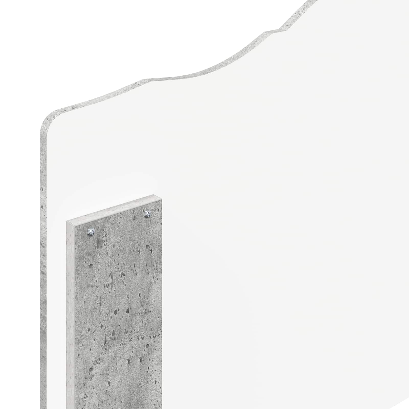 Tête de lit Gris béton Bois d'ingénierie - XIOS