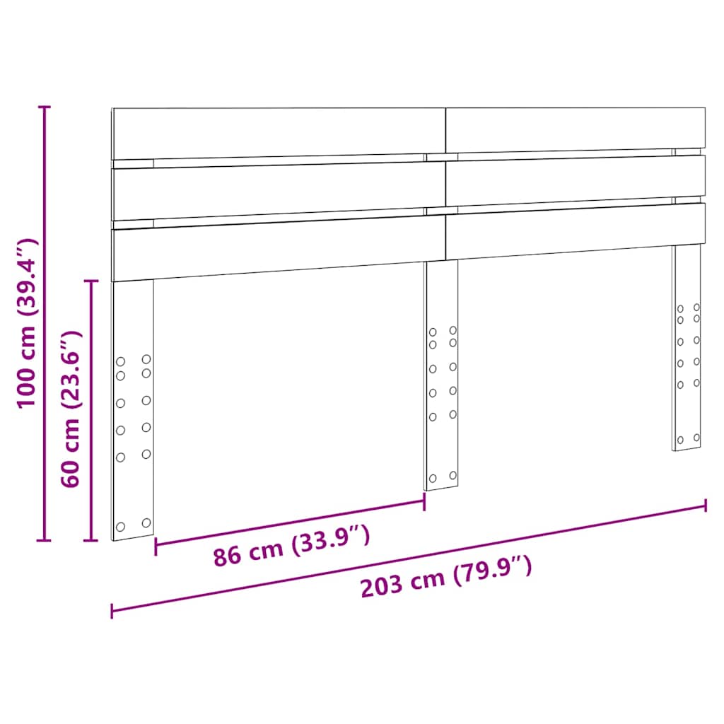 Tête de lit Bois Ancien 200 cm Bois d'ingénierie - XIOS