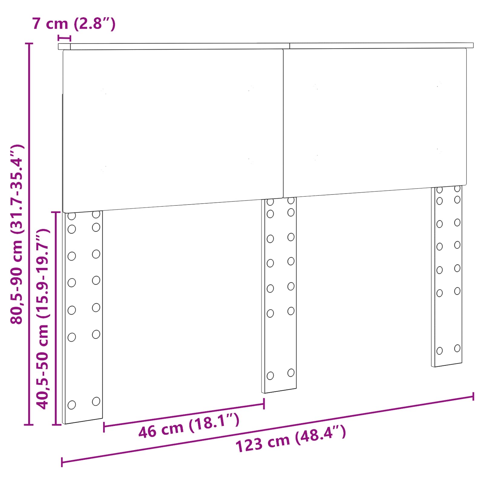 Tête de lit Gris béton 120 cm Bois d'ingénierie - XIOS