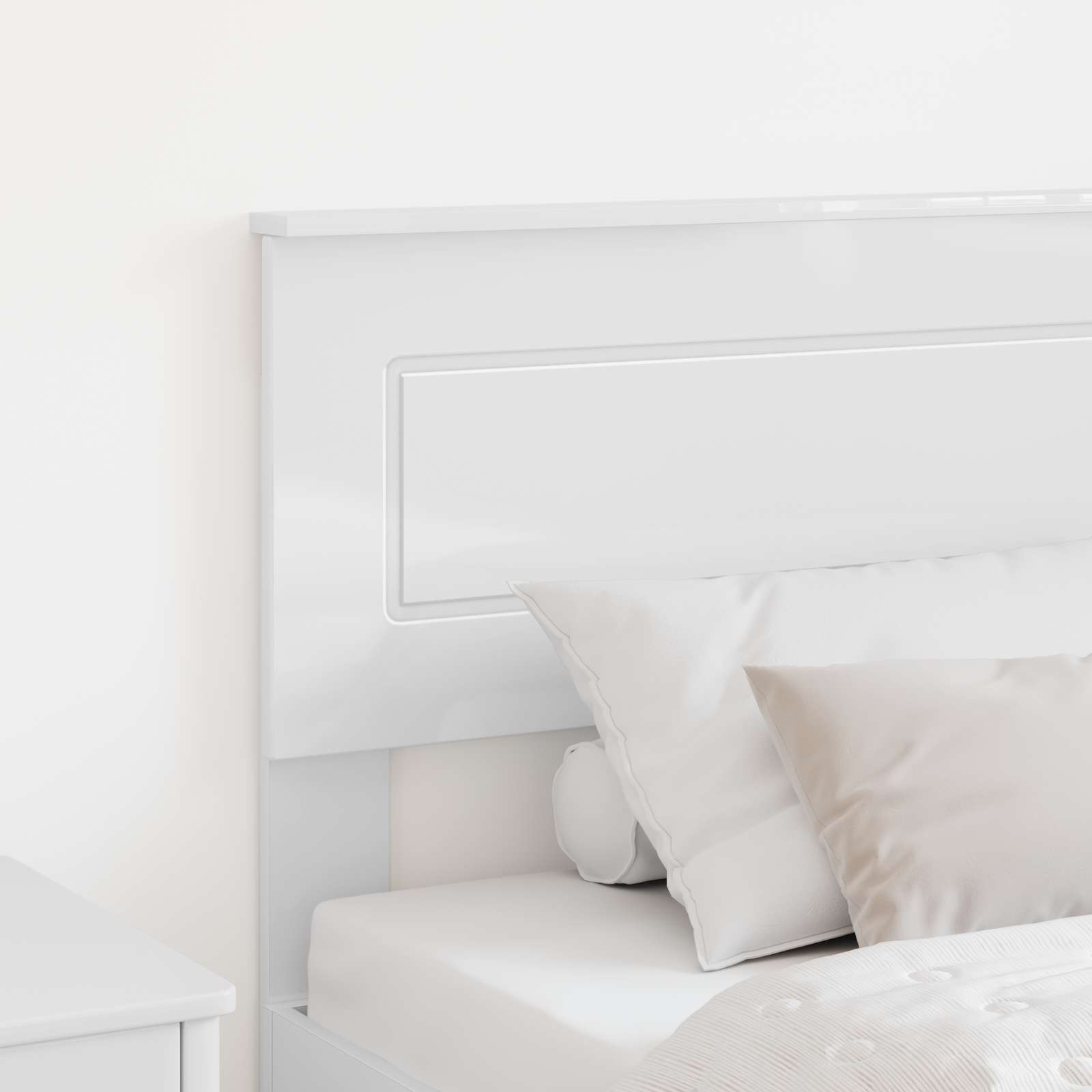 Tête de lit Blanc Brillant Bois d'ingénierie - XIOS