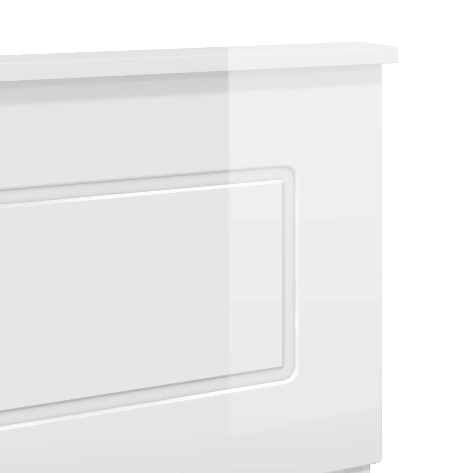 Tête de lit Blanc Brillant Bois d'ingénierie - XIOS