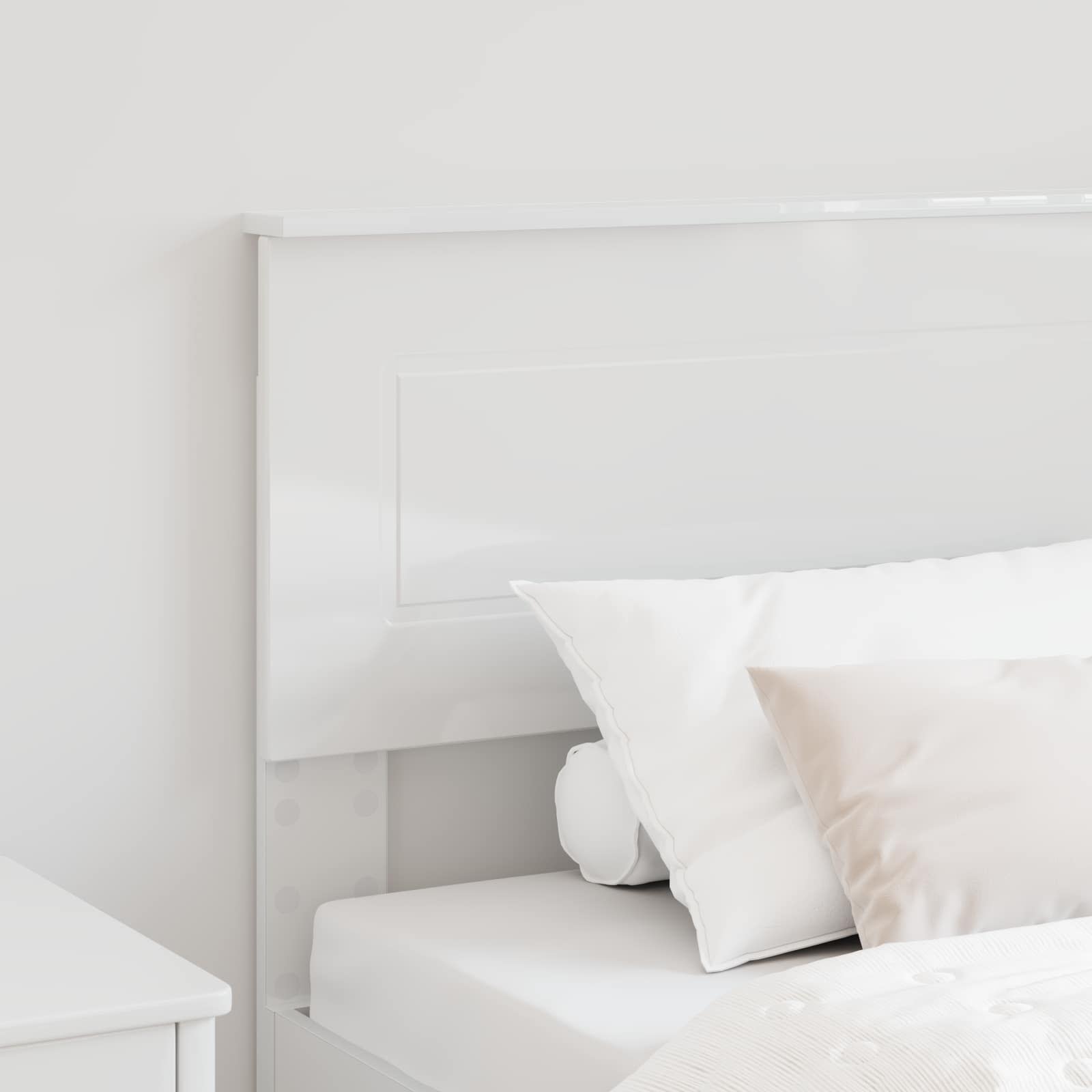 Tête de lit Blanc Brillant 90 cm Bois d'ingénierie - XIOS