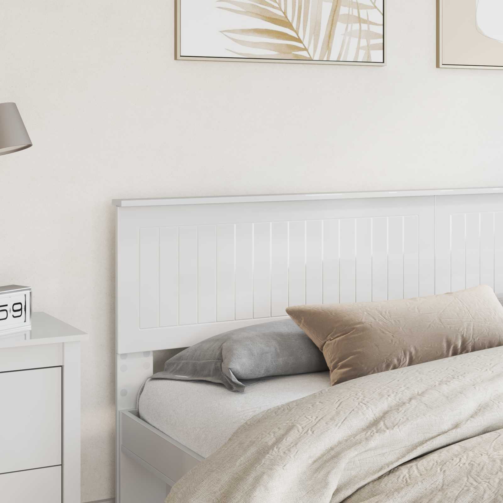 Tête de lit Blanc Brillant Bois d'ingénierie - XIOS