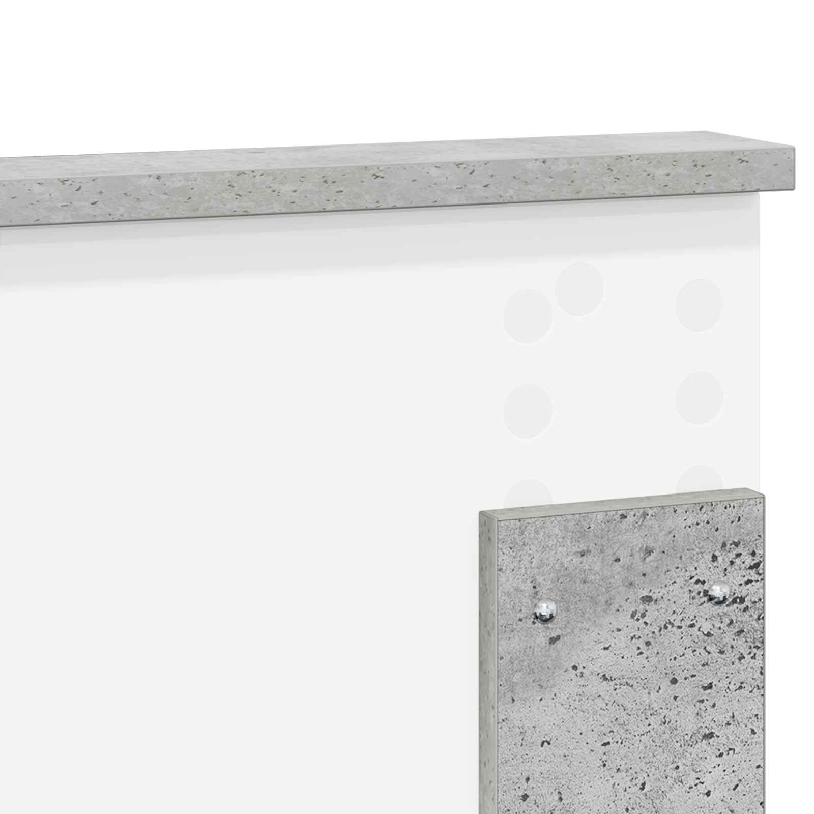 Tête de lit Gris béton Bois d'ingénierie - XIOS
