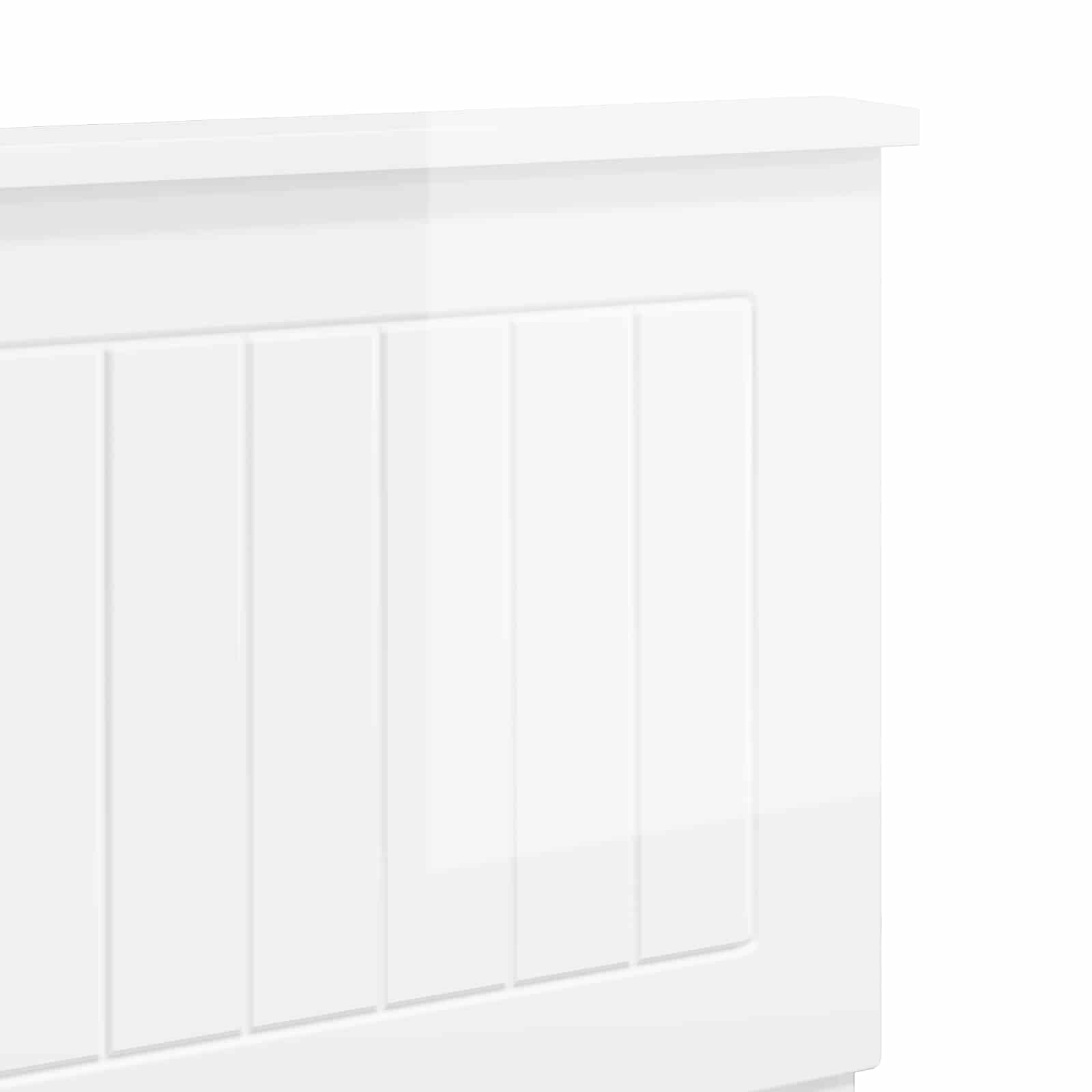 Tête de lit Blanc Brillant Bois d'ingénierie - XIOS