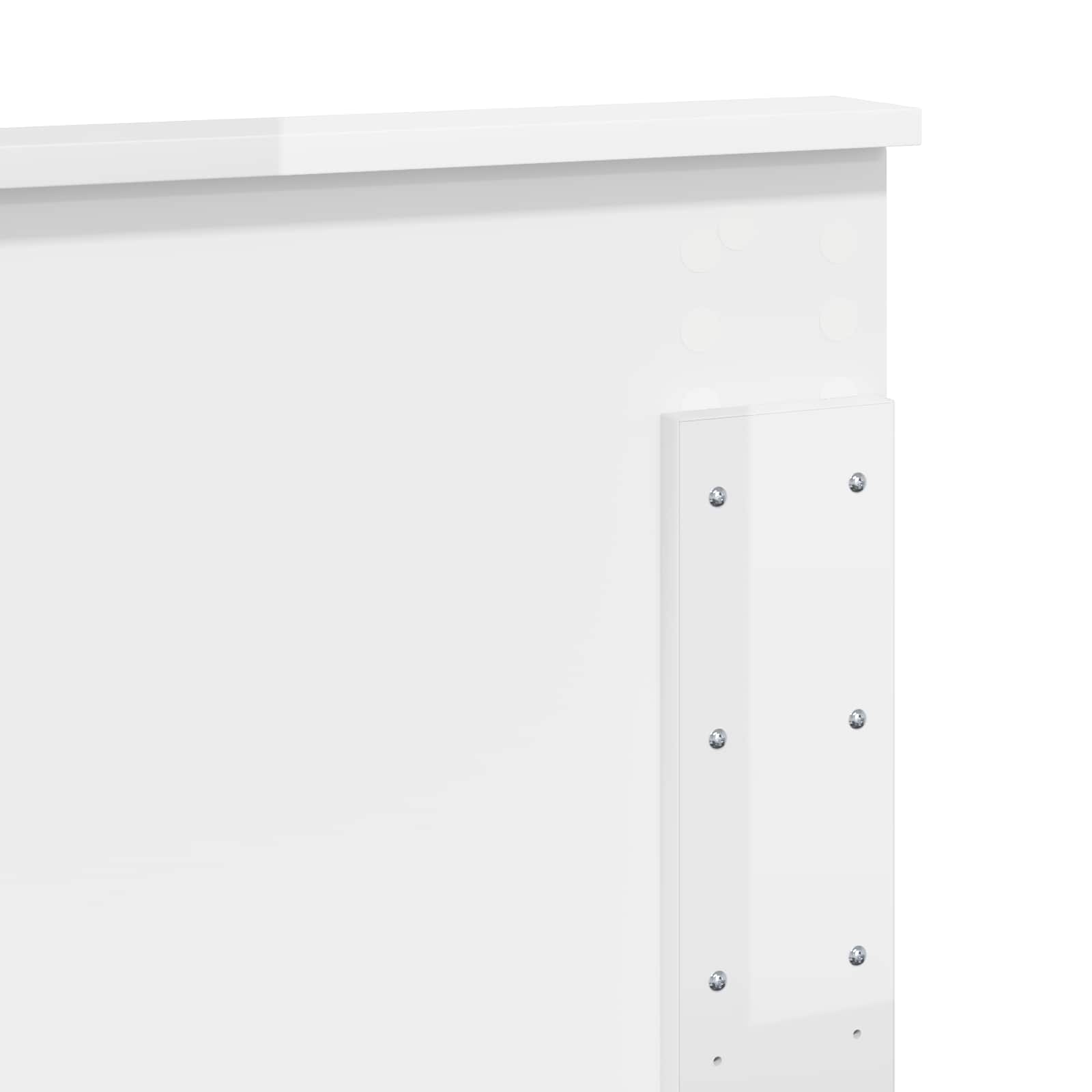 Tête de lit Blanc Brillant Bois d'ingénierie - XIOS
