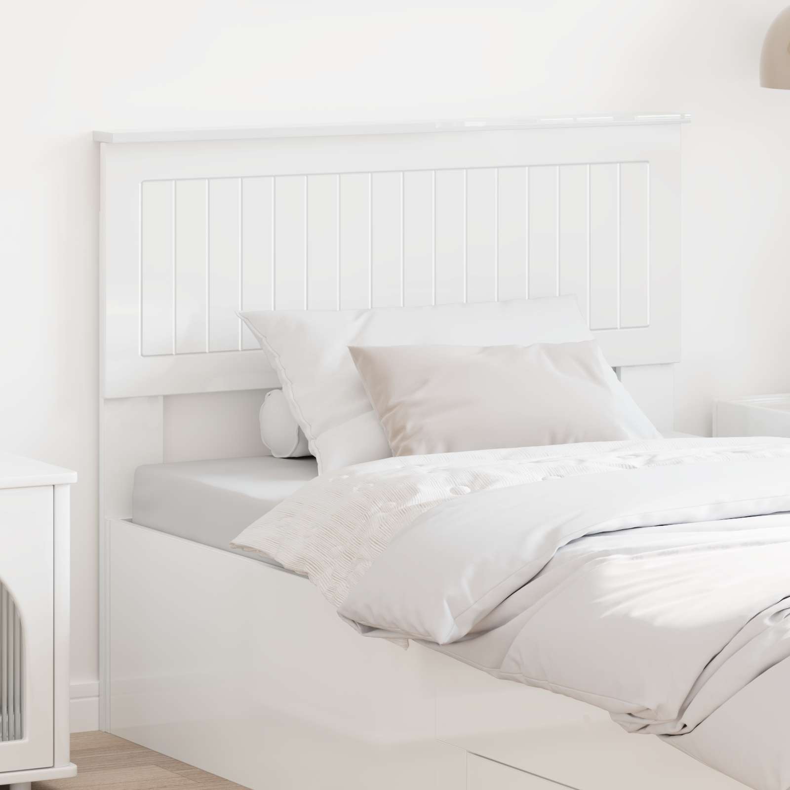 Tête de lit Blanc Brillant Bois d'ingénierie - XIOS