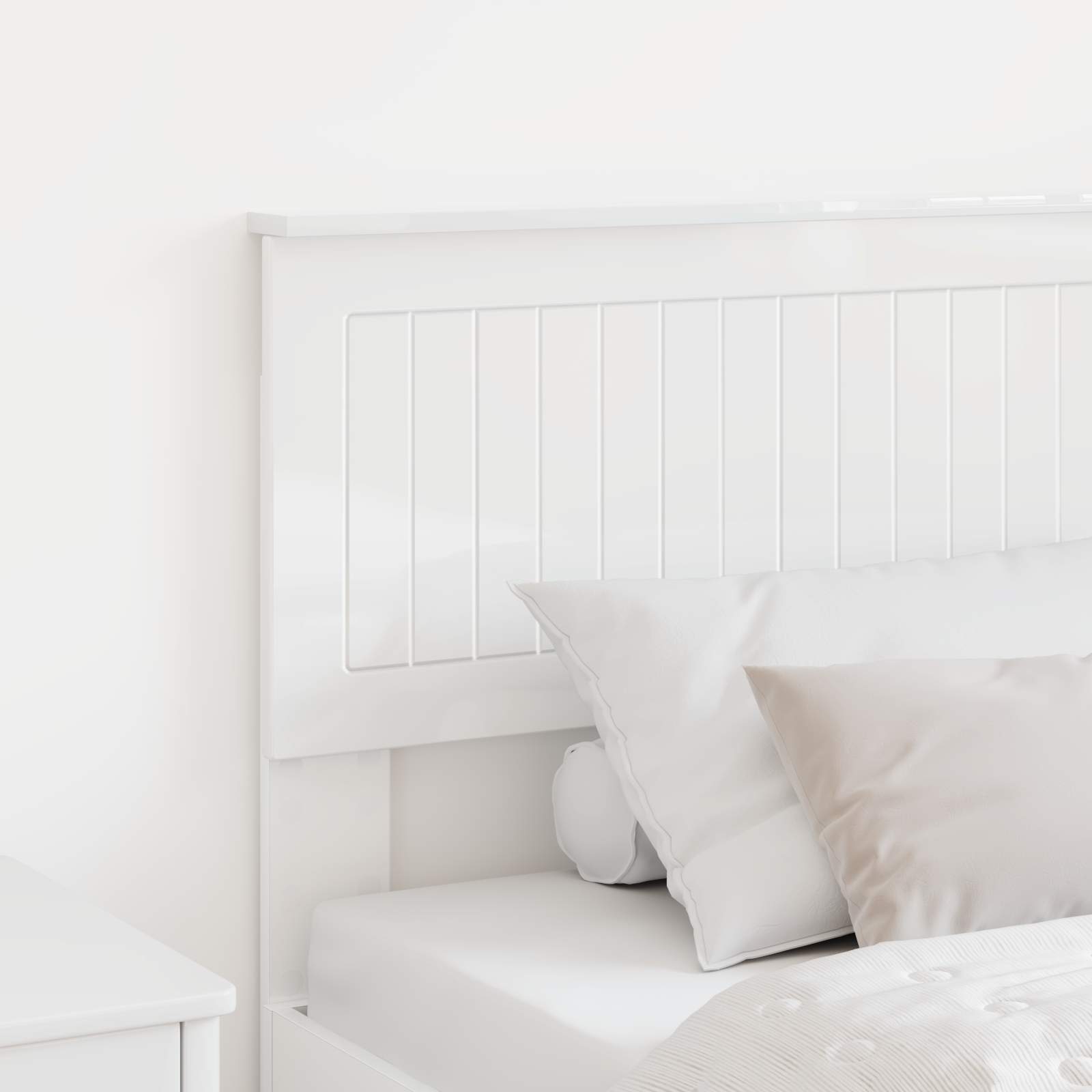 Tête de lit Blanc Brillant Bois d'ingénierie - XIOS