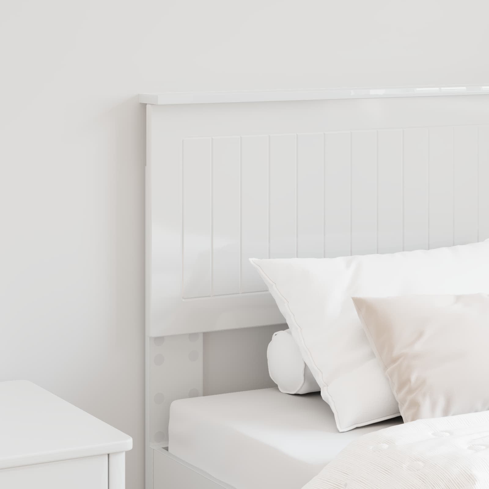 Tête de lit Blanc Brillant Bois d'ingénierie - XIOS