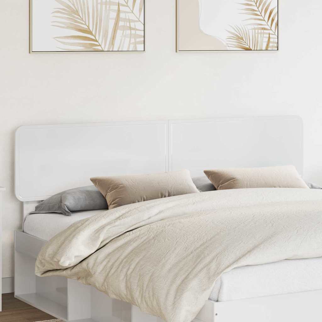 Tête de lit Blanc Brillant 200 cm Bois d'ingénierie - XIOS