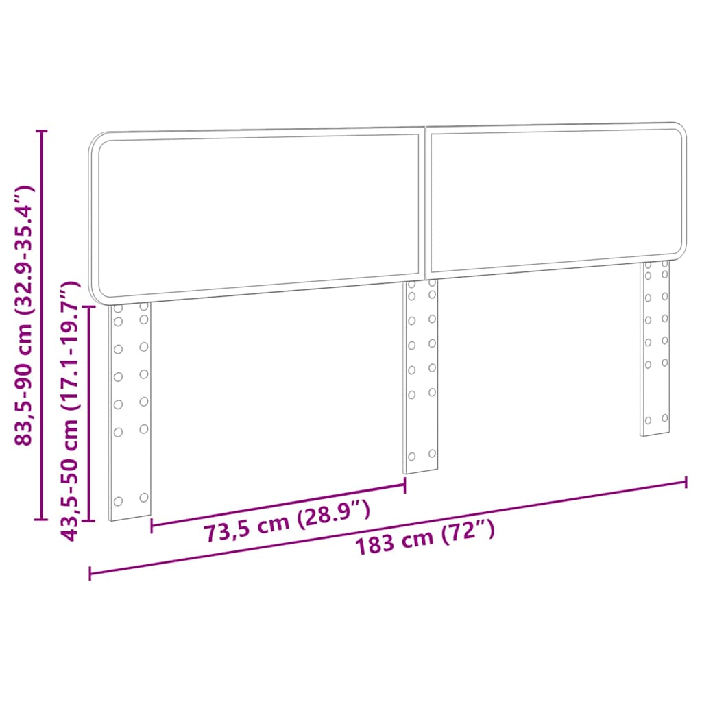 Tête de lit Chêne brun 180 cm Bois d'ingénierie - XIOS
