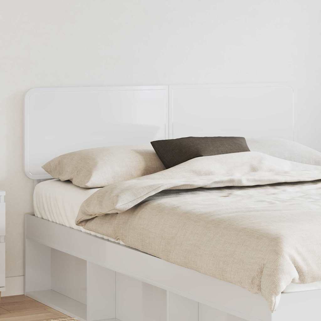 Tête de lit Blanc Brillant 160 cm Bois d'ingénierie - XIOS