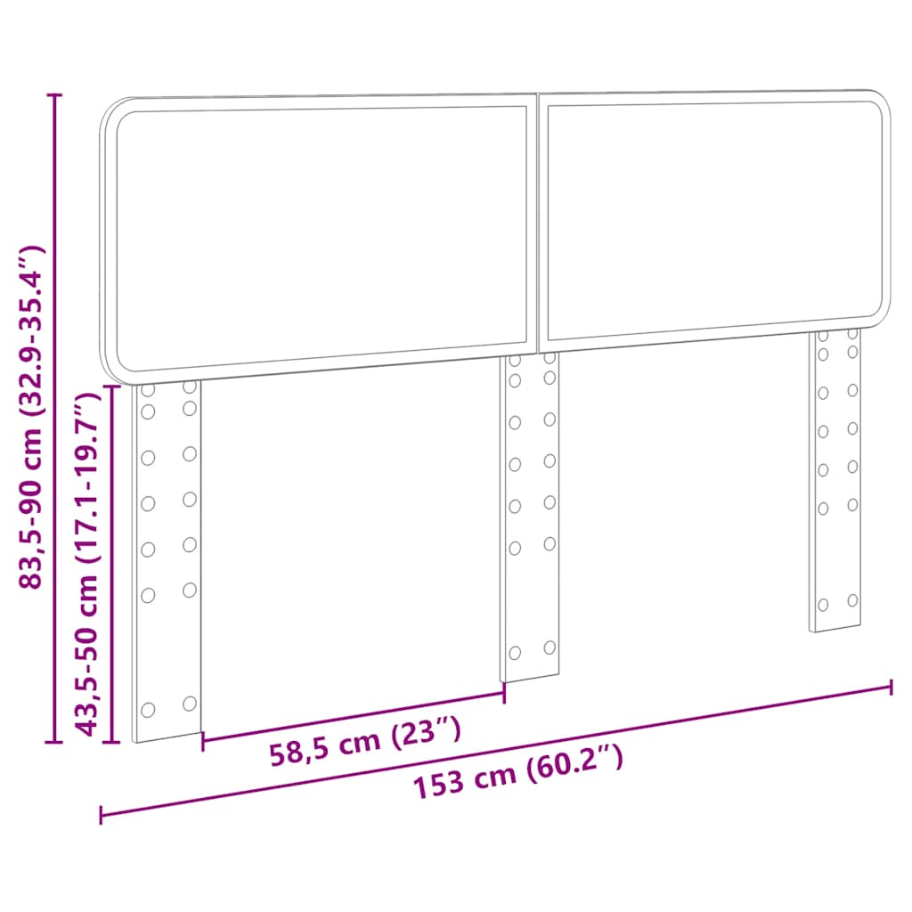 Tête de lit Gris béton 150 cm Bois d'ingénierie - XIOS