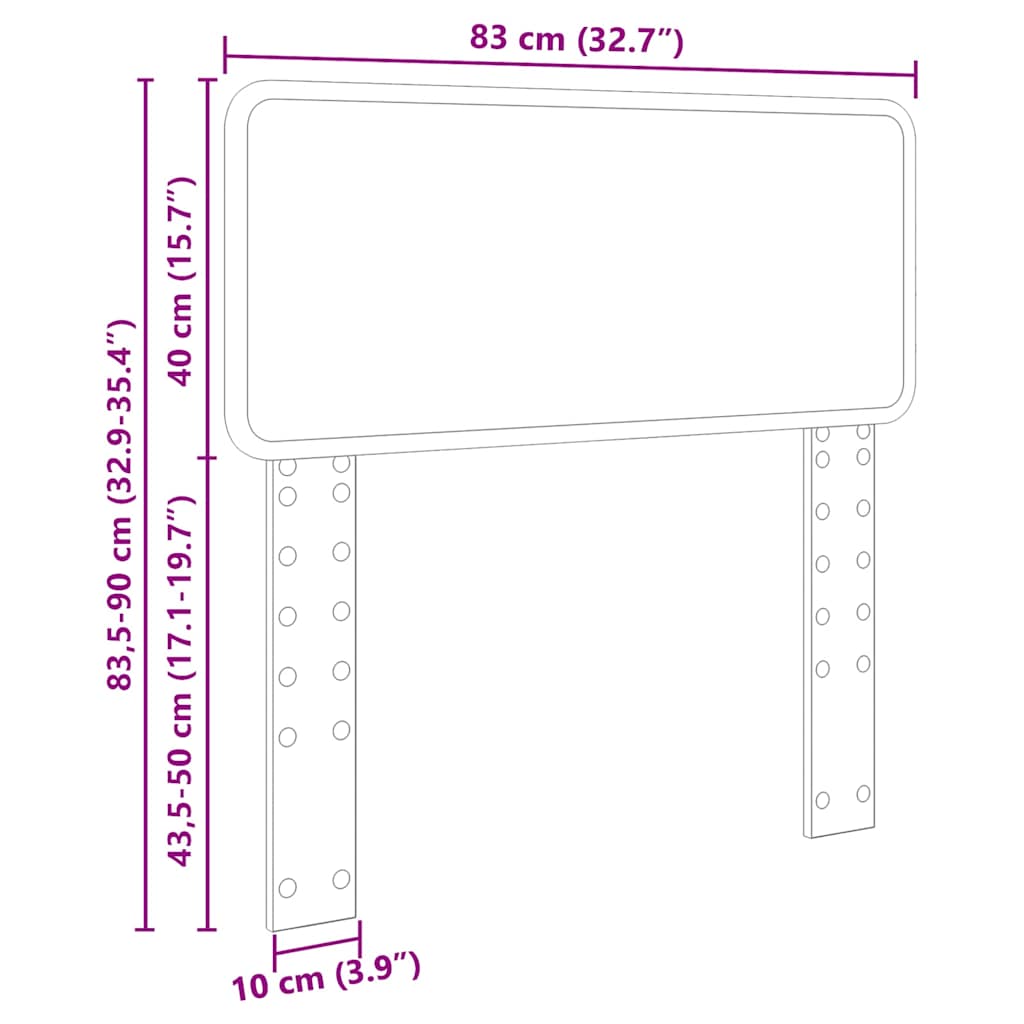 Tête de lit avec tête de lit Blanc 80 cm Bois d'ingénierie - XIOS