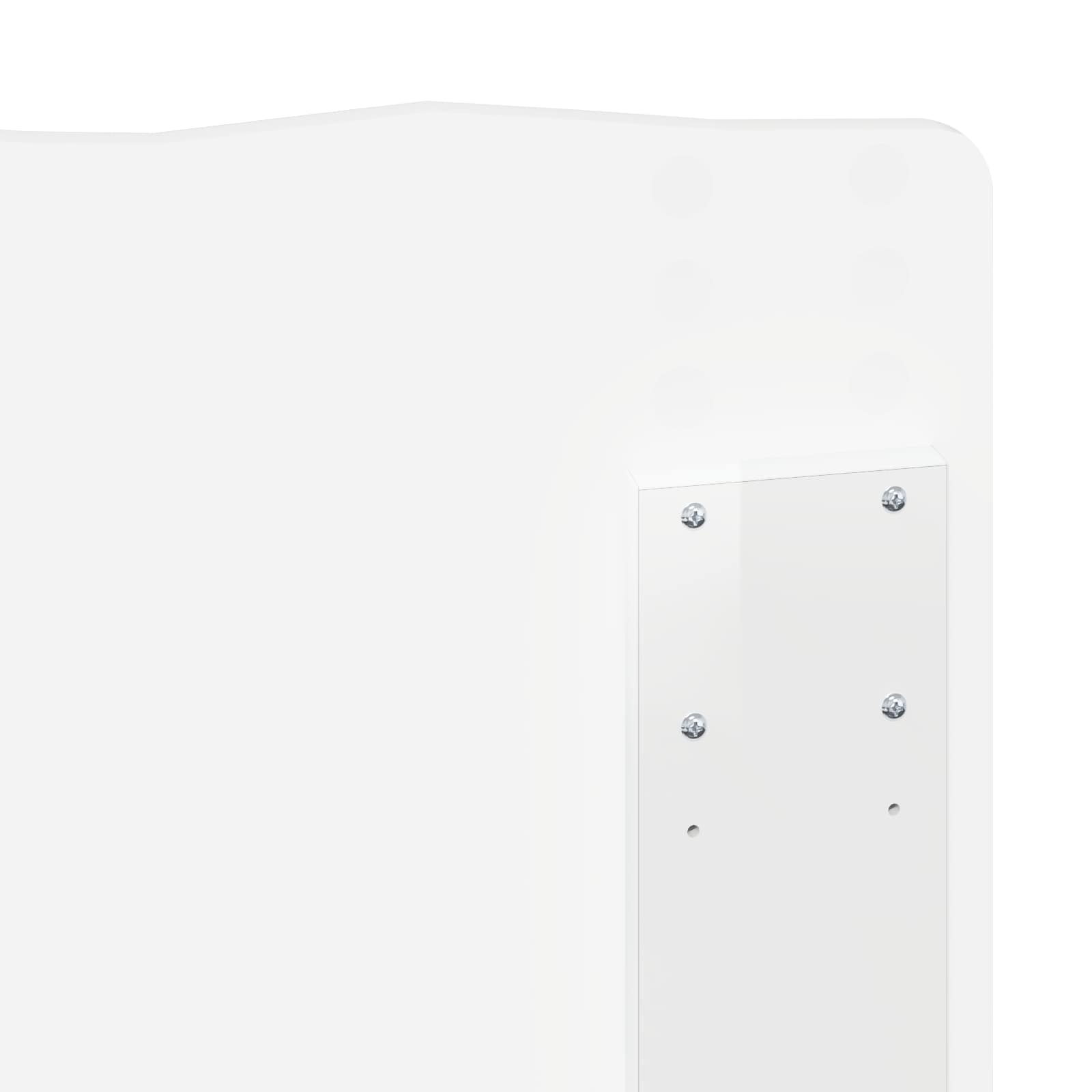 Tête de lit Blanc Brillant Bois d'ingénierie - XIOS