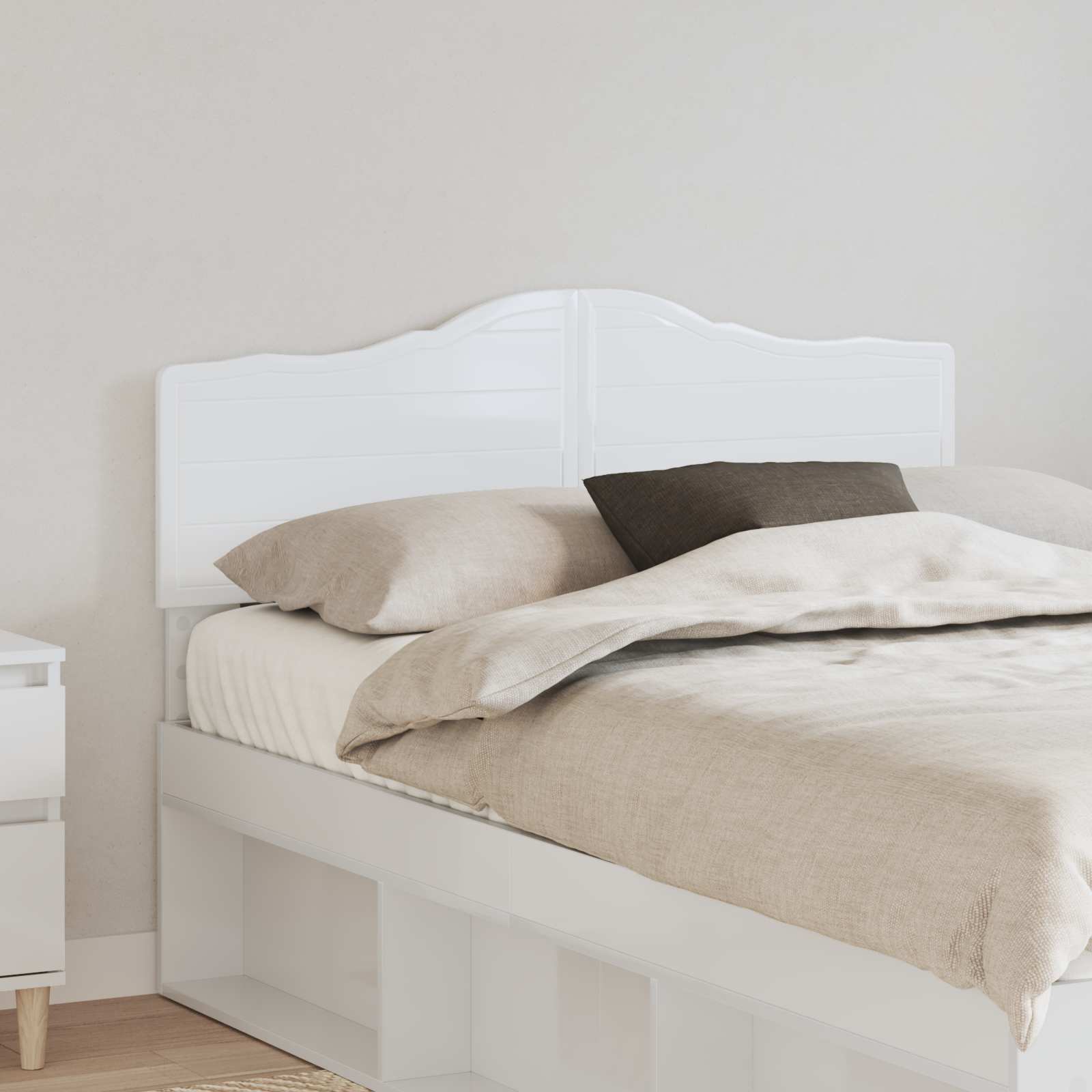 Tête de lit Blanc Brillant 135 cm Bois d'ingénierie - XIOS