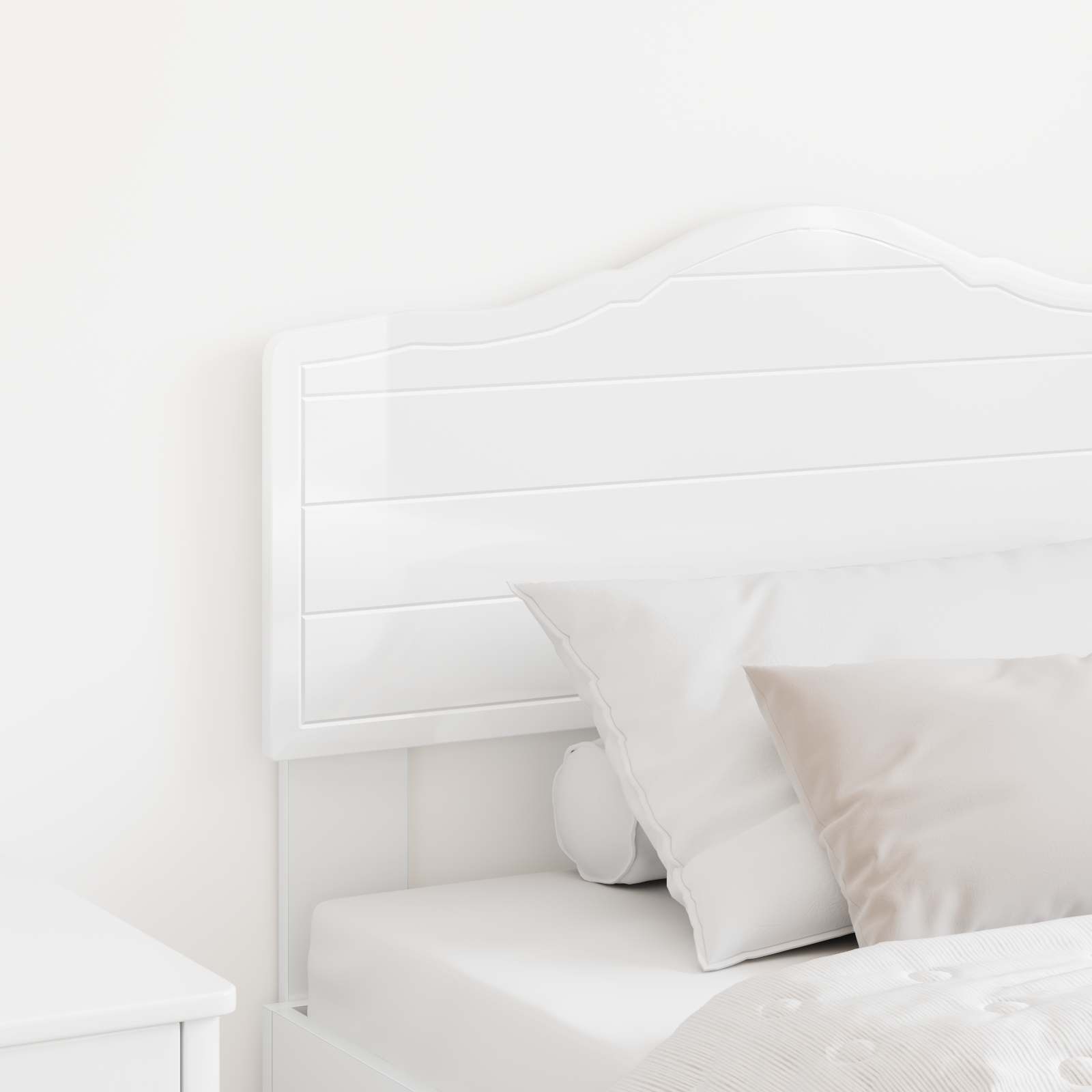 Tête de lit Blanc Brillant Bois d'ingénierie - XIOS