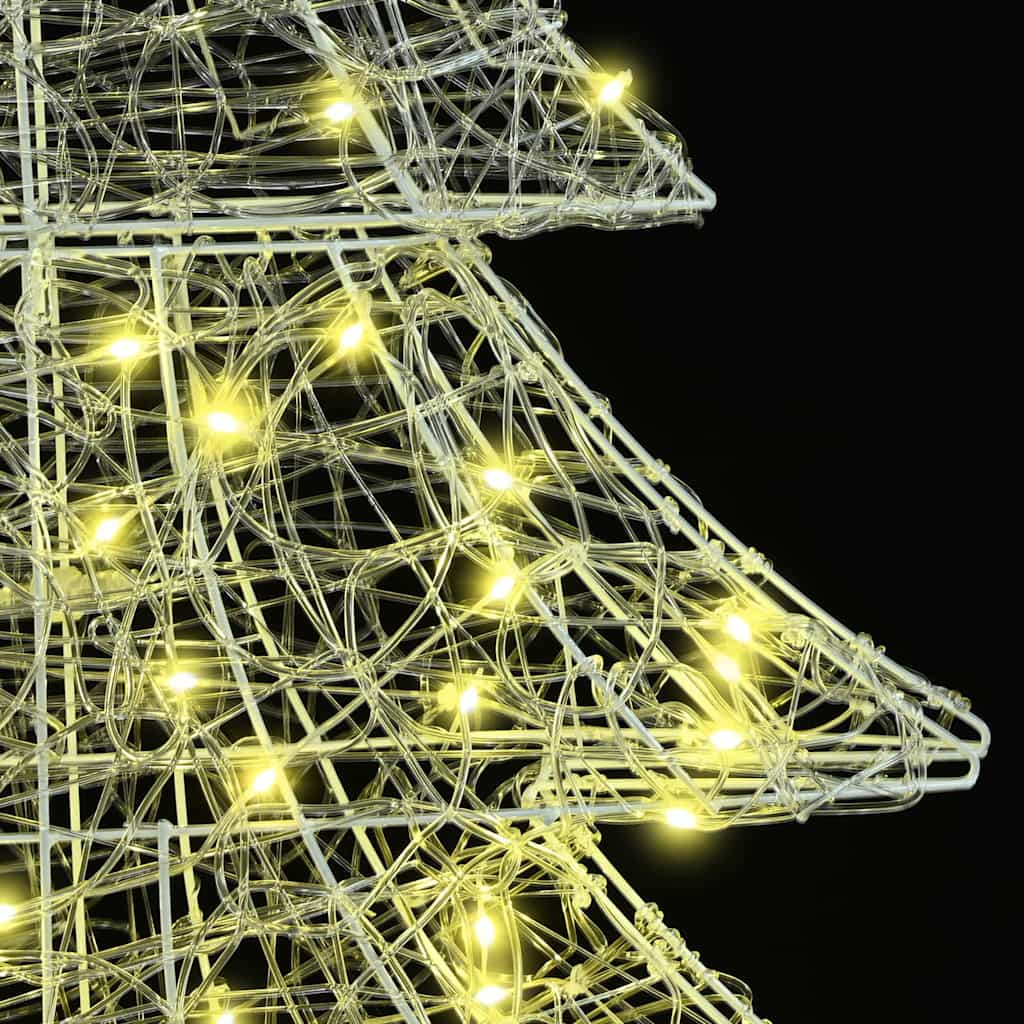 Sapin de Noël avec 100 LED Blanc chaud 120 cm Acrylique - XIOS