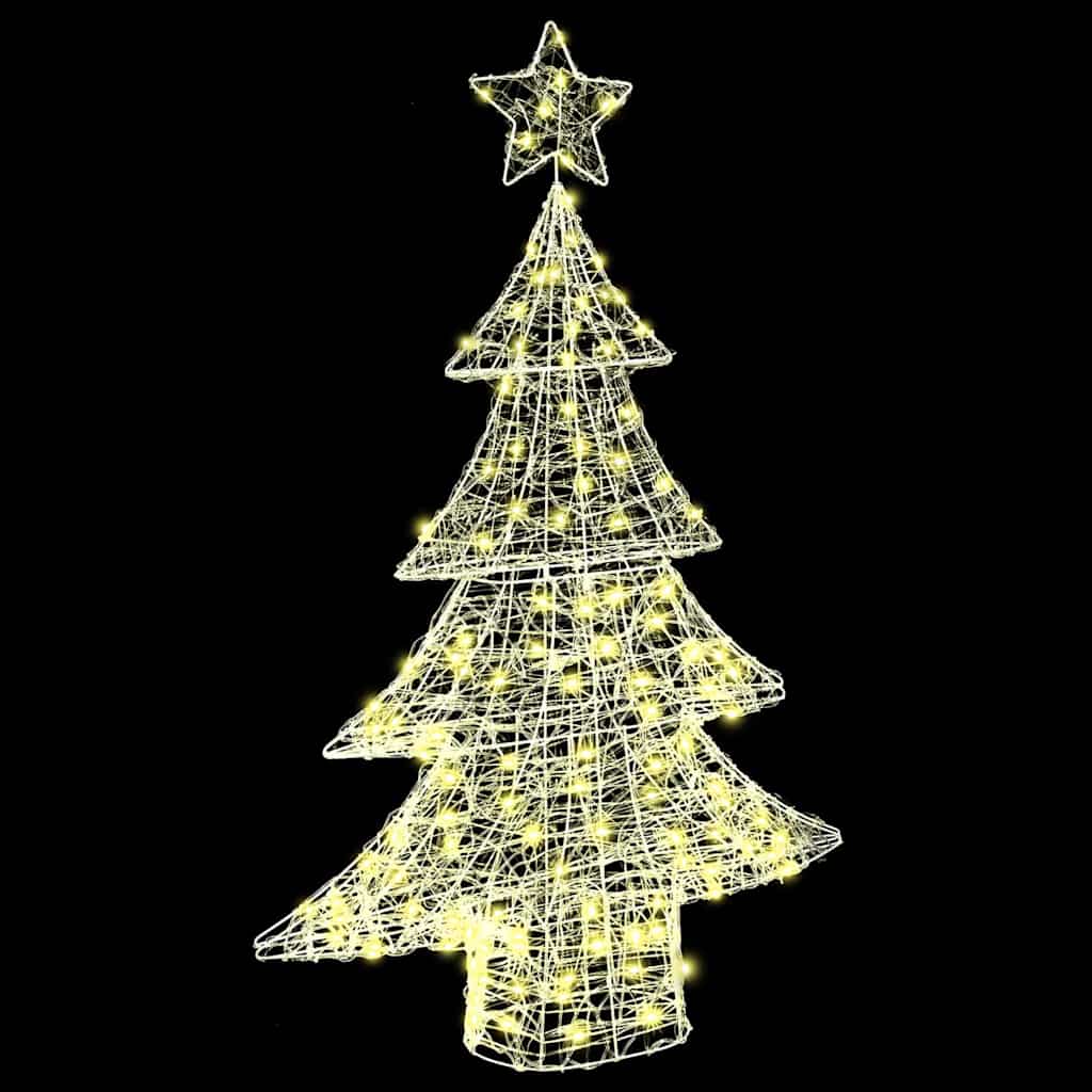 Sapin de Noël avec 100 LED Blanc chaud 120 cm Acrylique - XIOS