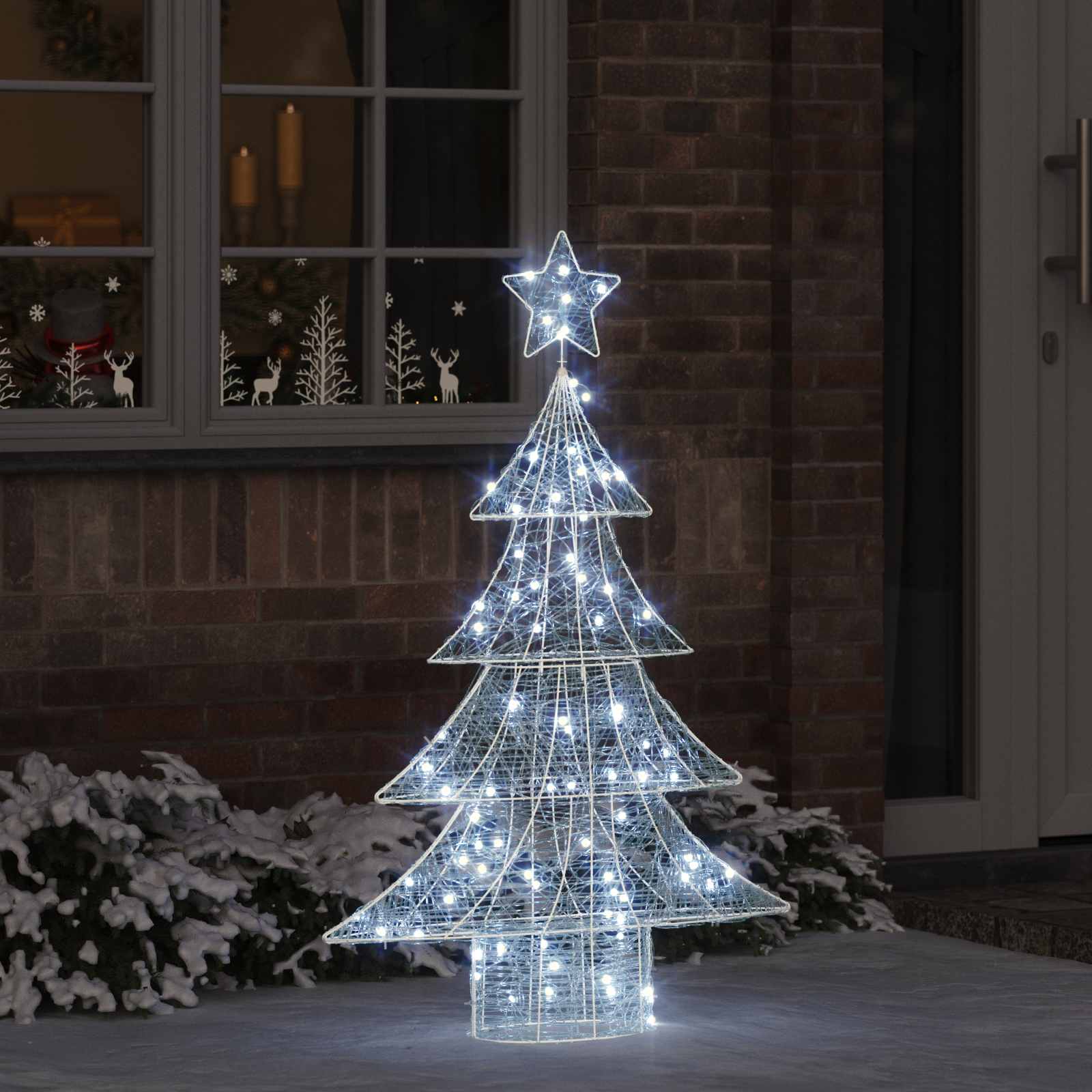 Sapin de Noël avec 100 LED Blanc froid 120 cm Acrylique - XIOS