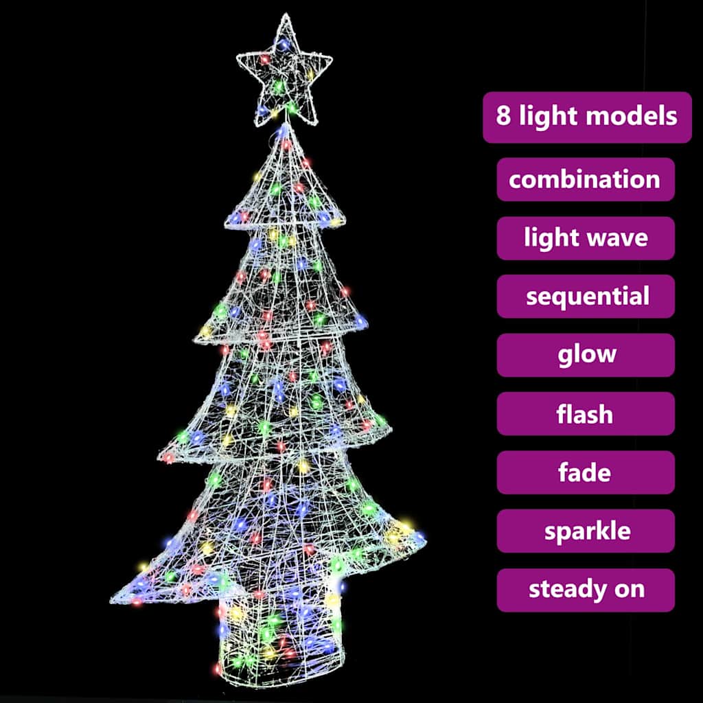 Sapin de Noël avec 160 LED Multicolore 150 cm Acrylique - XIOS