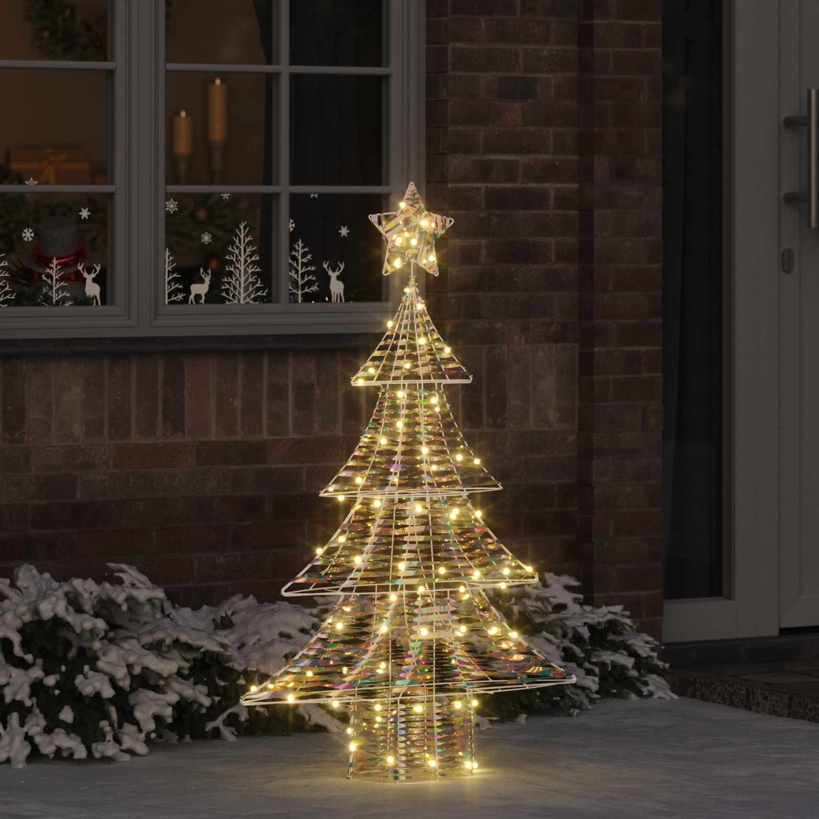 Sapin de Noël avec 120 LED Blanc chaud 120,5 cm PET - XIOS