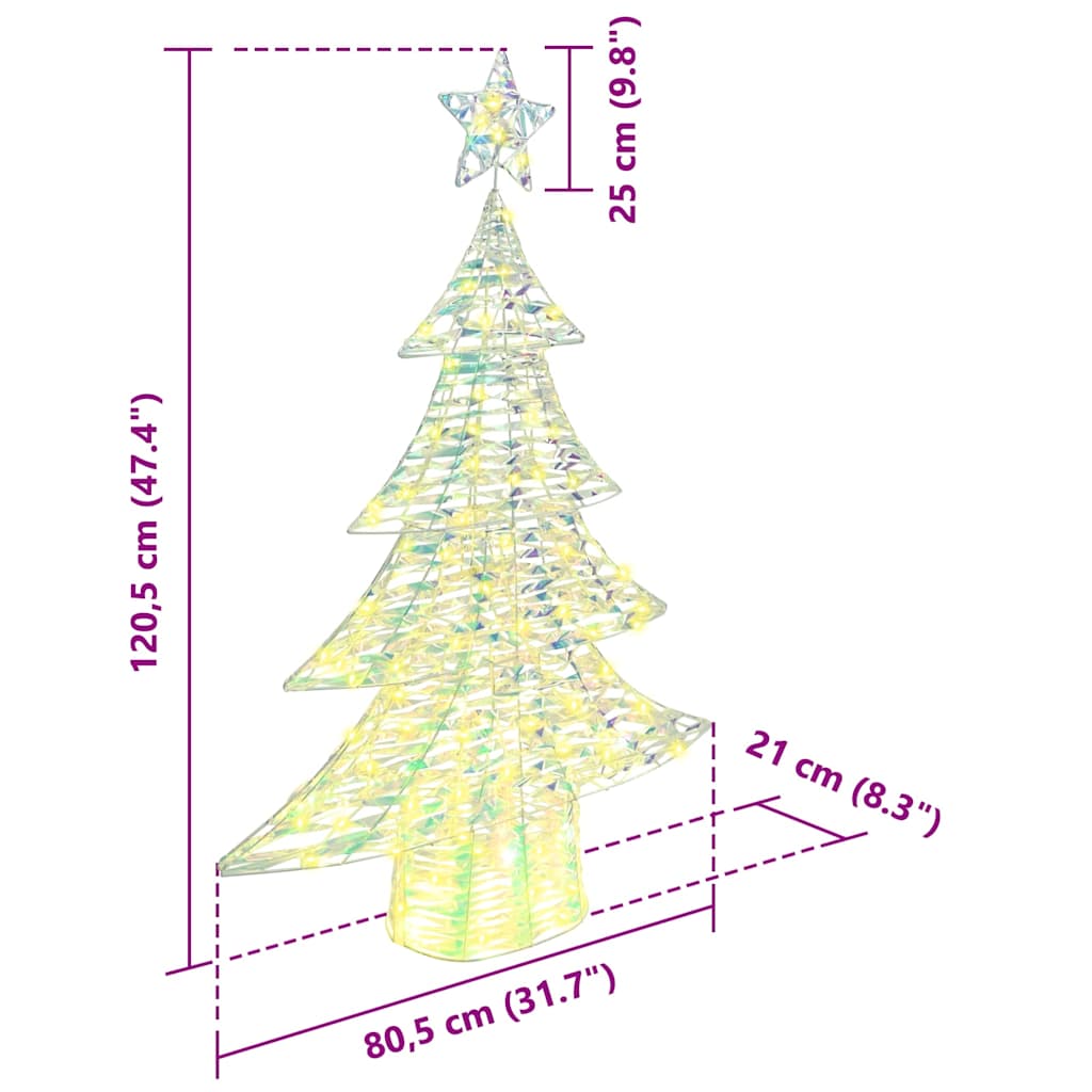 Sapin de Noël avec 120 LED Blanc chaud 120,5 cm PET - XIOS