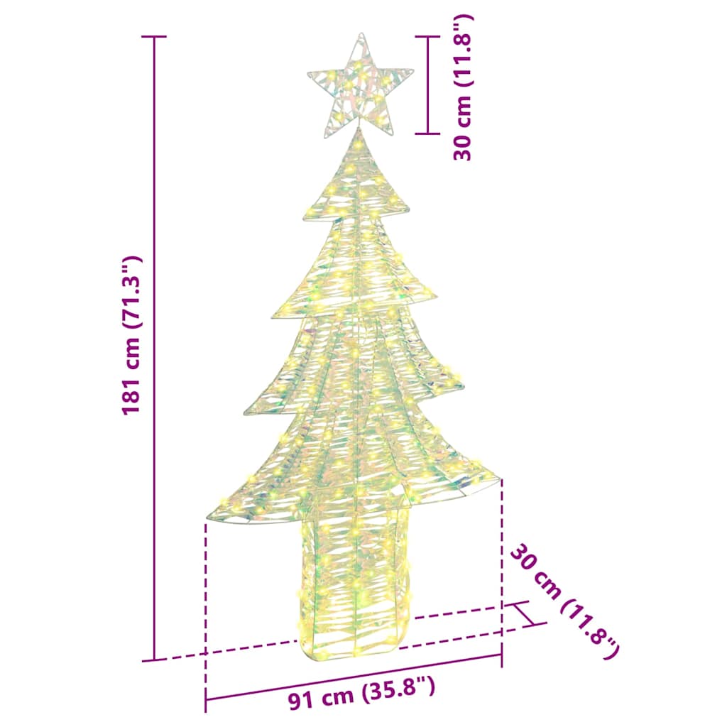 Sapin de Noël avec 240 LED Blanc chaud 181 cm PET - XIOS