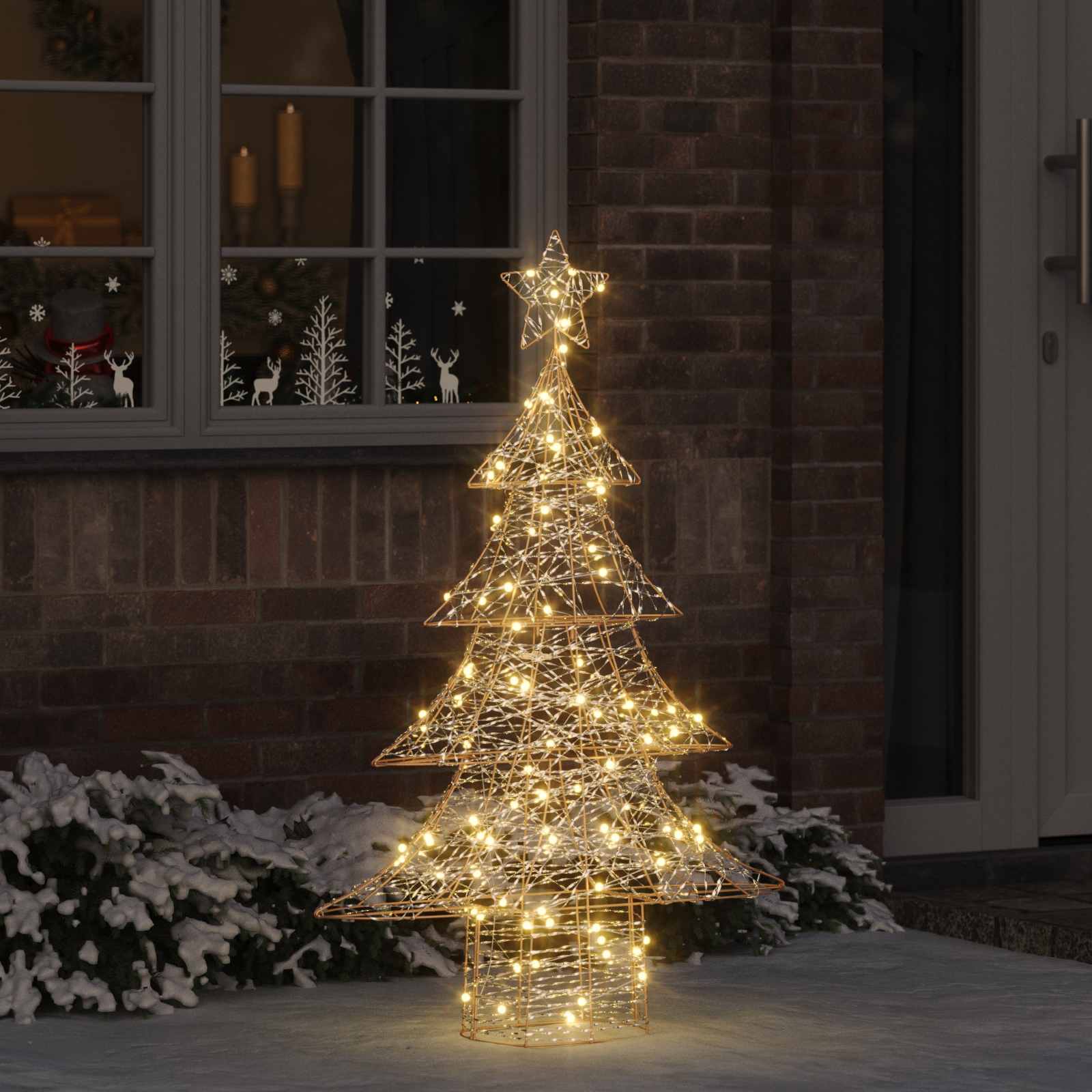 Sapin de Noël avec 120 LED Blanc chaud 120,5 cm PET - XIOS