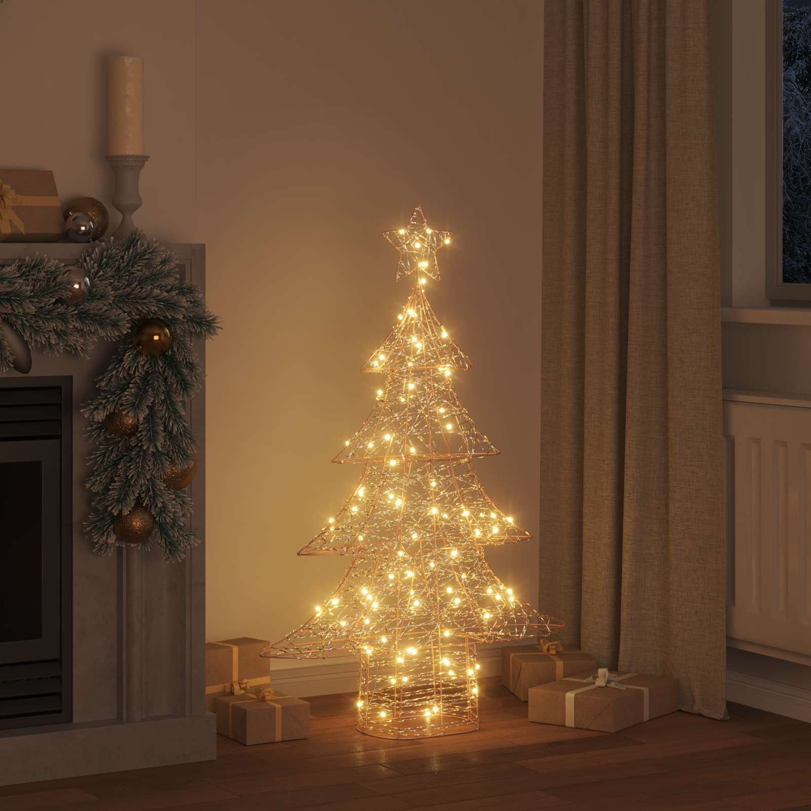 Sapin de Noël avec 120 LED Blanc chaud 120,5 cm PET - XIOS