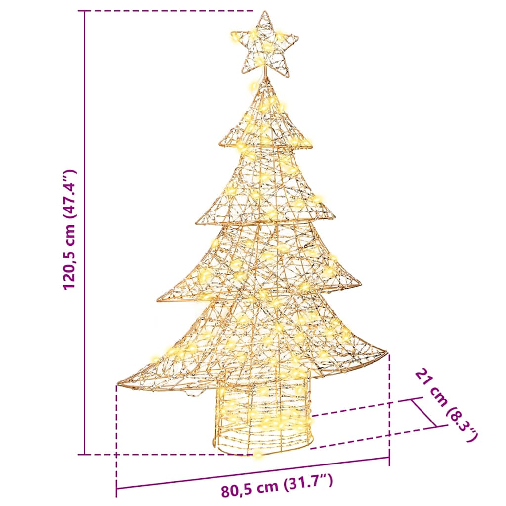 Sapin de Noël avec 120 LED Blanc chaud 120,5 cm PET - XIOS