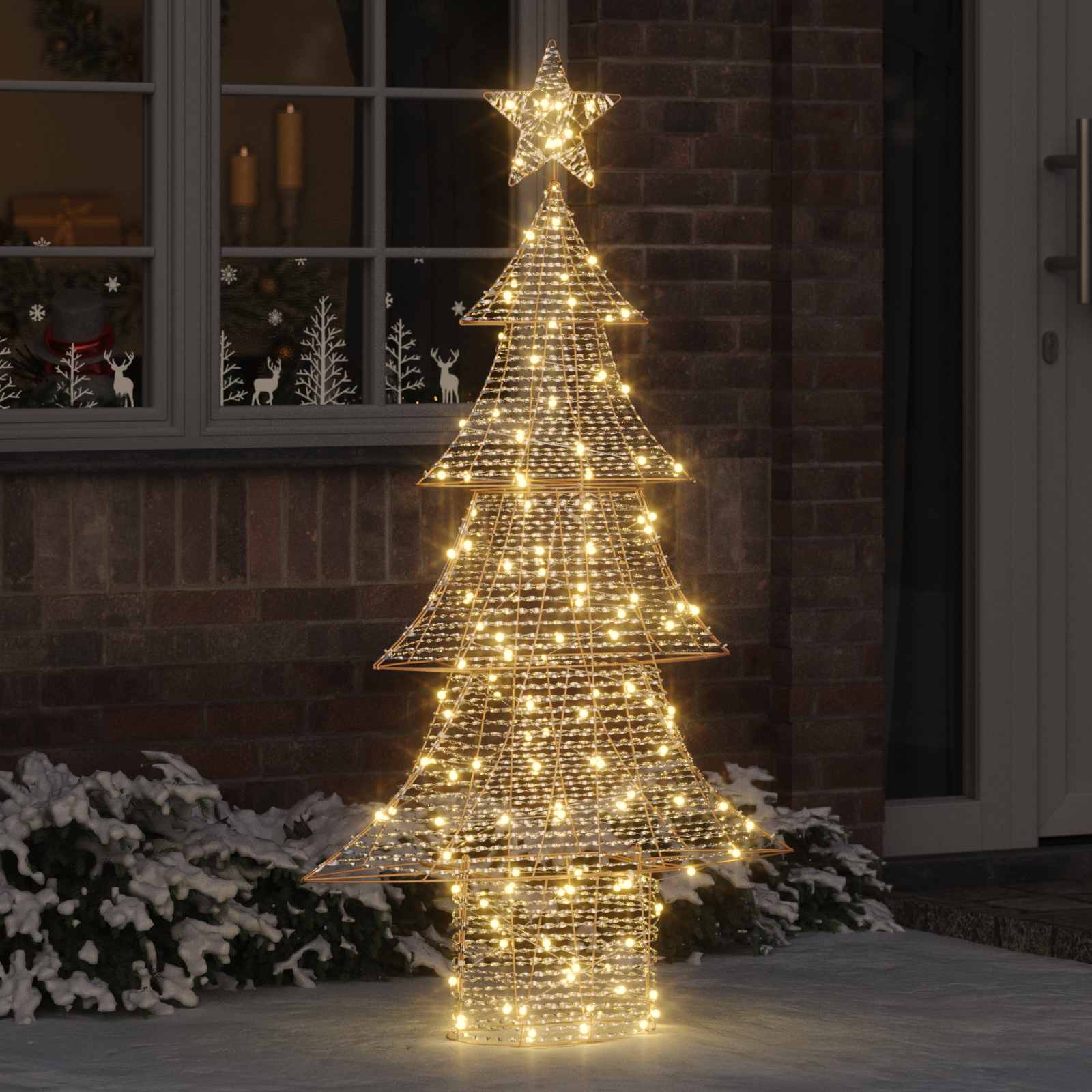 Sapin de Noël avec 160 LED Blanc chaud 151 cm PET - XIOS