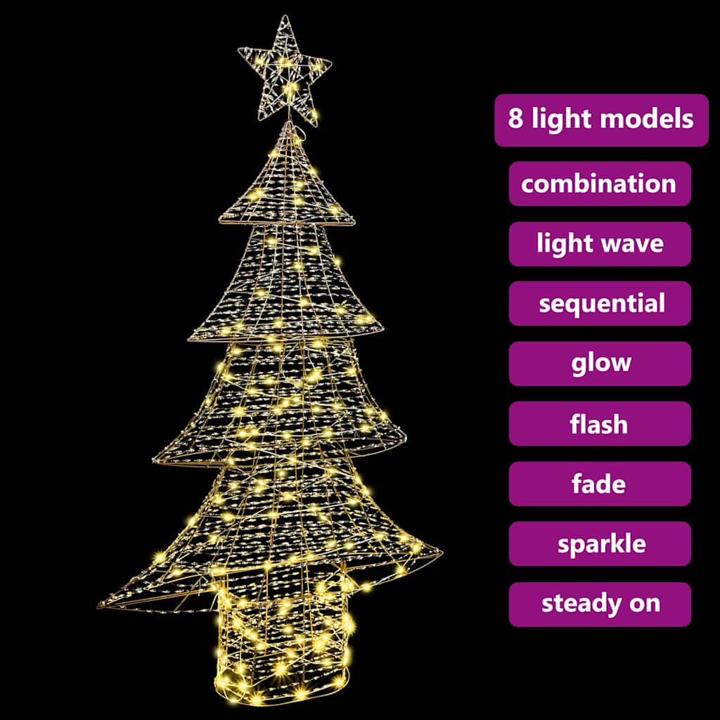 Sapin de Noël avec 160 LED Blanc chaud 151 cm PET - XIOS