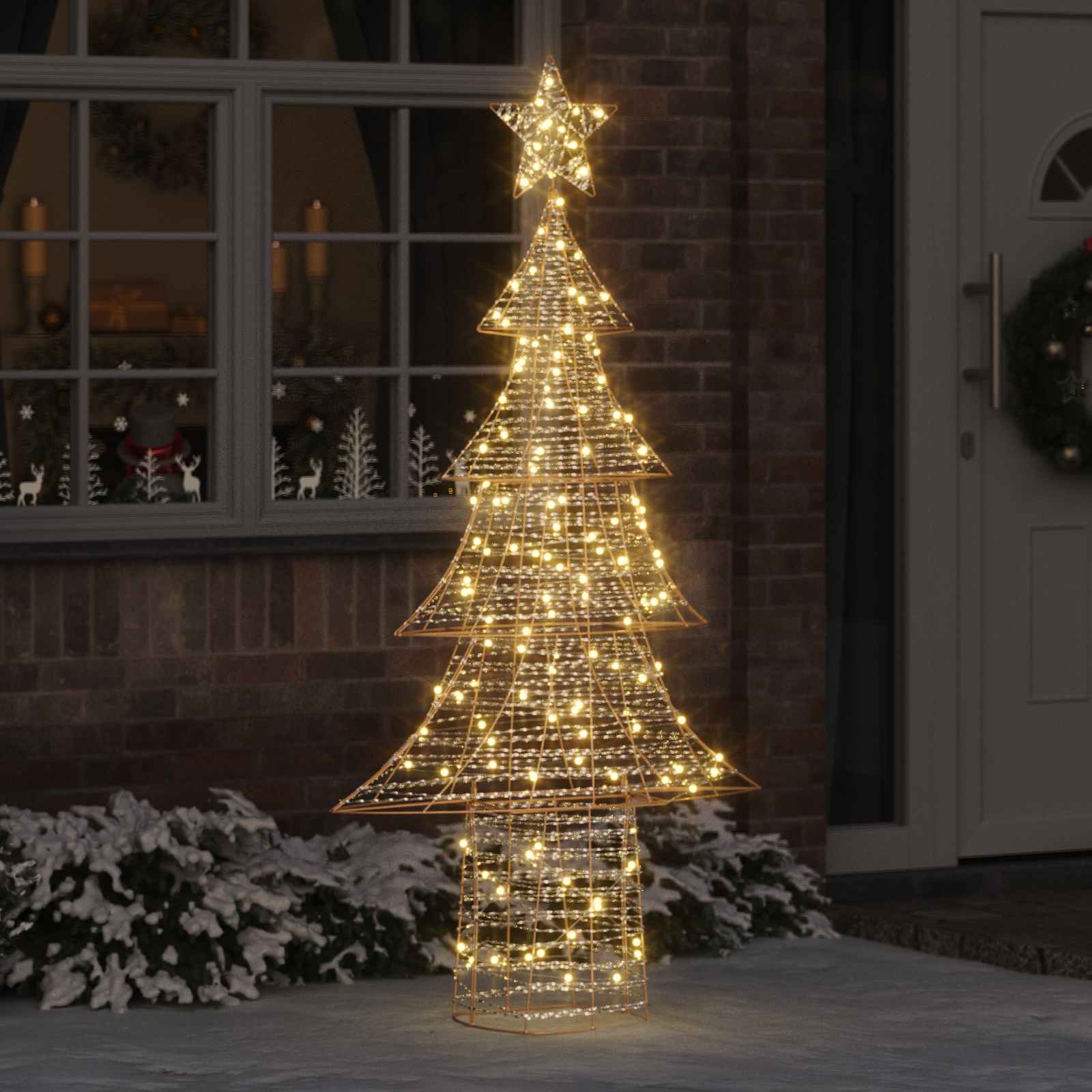 Sapin de Noël avec 240 LED Blanc chaud 181 cm PET - XIOS