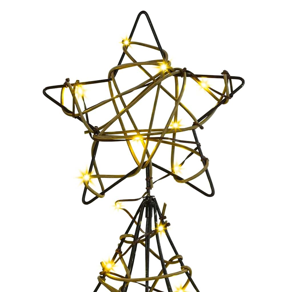 Sapin de Noël avec 120 LED Blanc chaud 150 cm Rotin - XIOS
