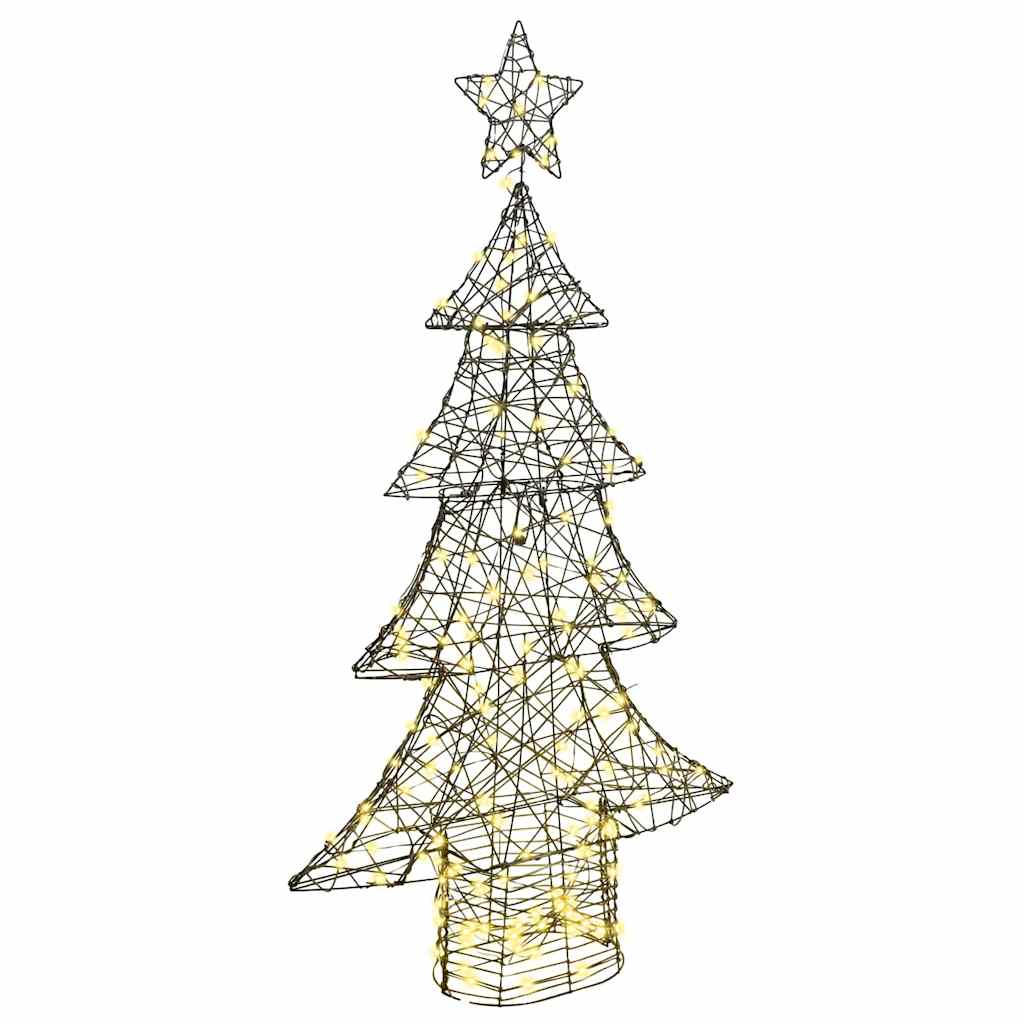 Sapin de Noël avec 160 LED Blanc chaud 150 cm Rotin - XIOS