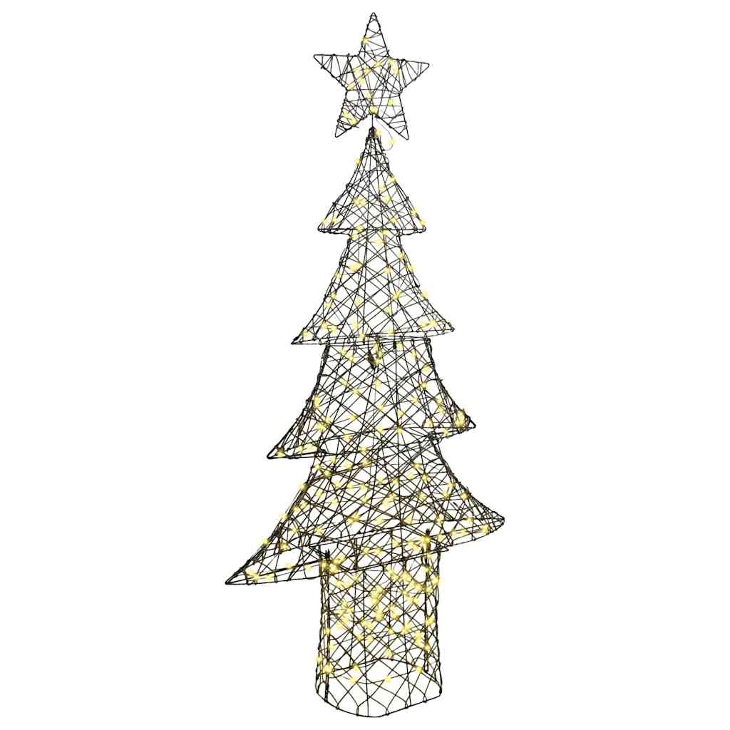 Sapin de Noël avec 240 LED Blanc chaud 180 cm Rotin - XIOS