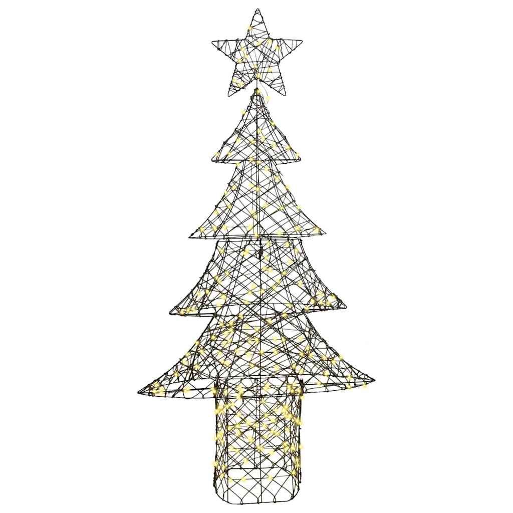 Sapin de Noël avec 240 LED Blanc chaud 180 cm Rotin - XIOS